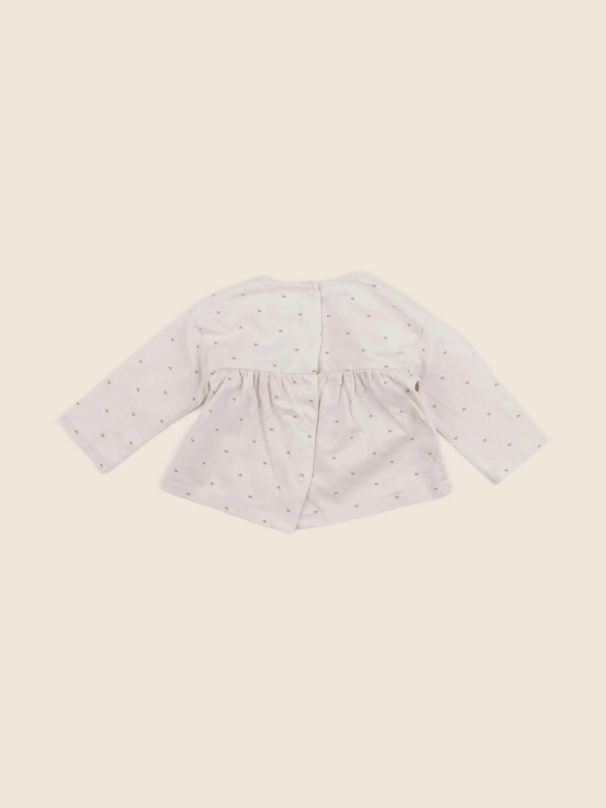 Vertbaudet - tee-shirt beige, rose - 3 mois