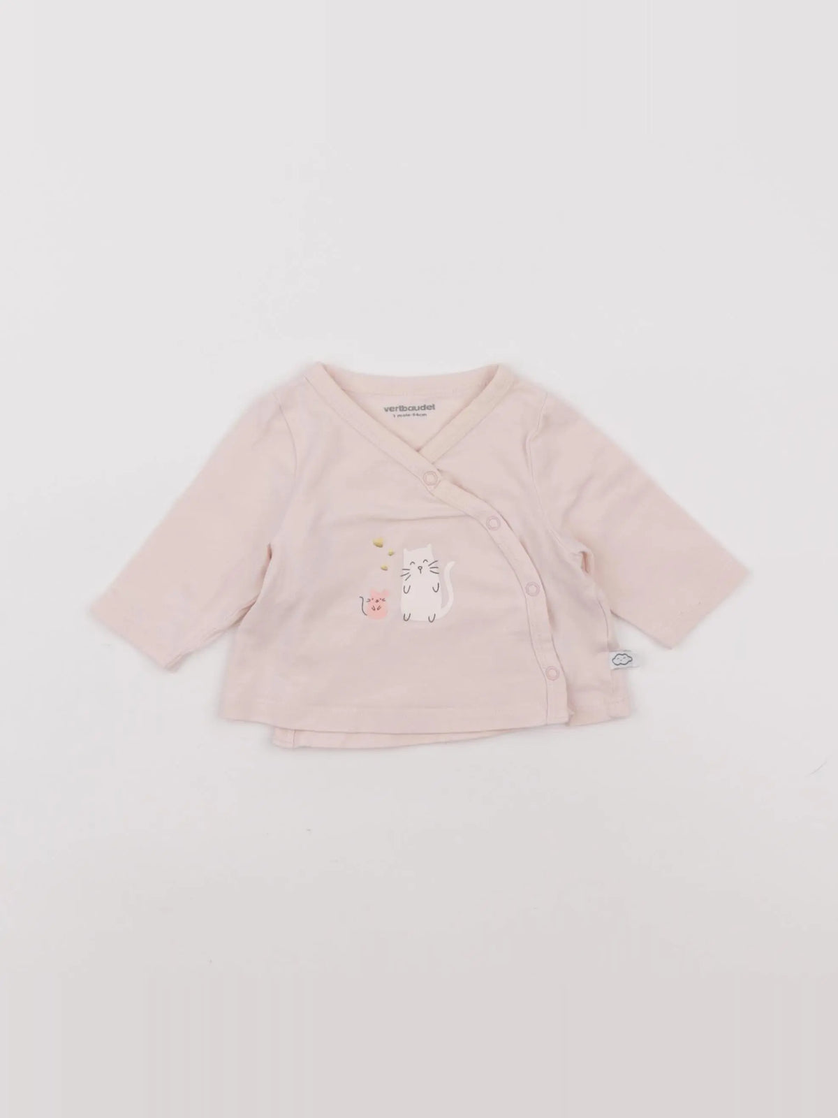 Vertbaudet - tee-shirt rose - 1 mois