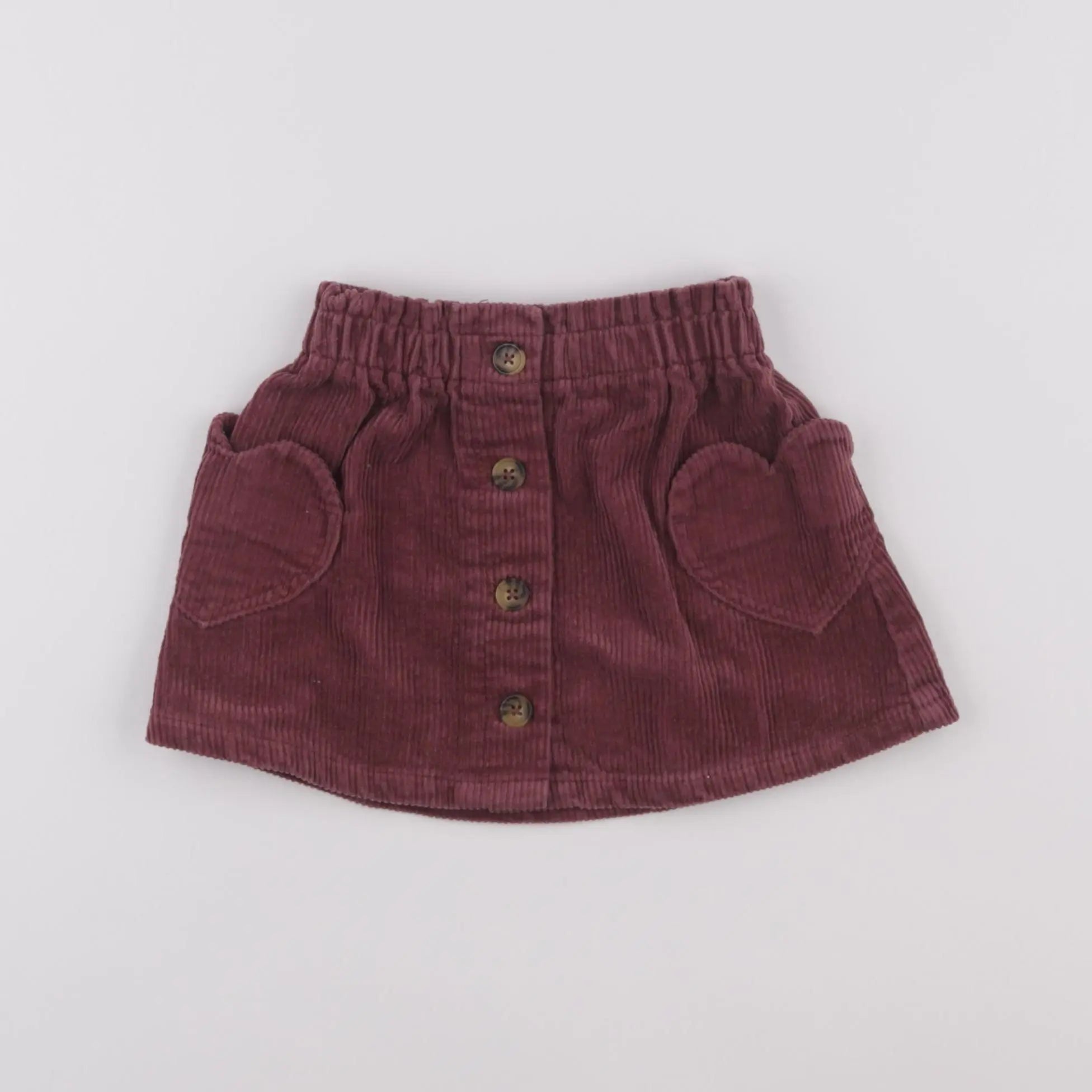 Vertbaudet - jupe rouge - 2 ans