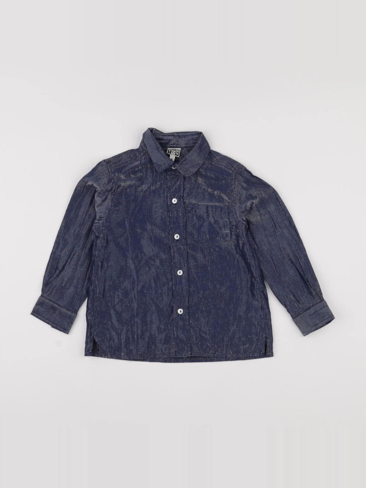 Bonton - chemise bleu, argent - 4 ans