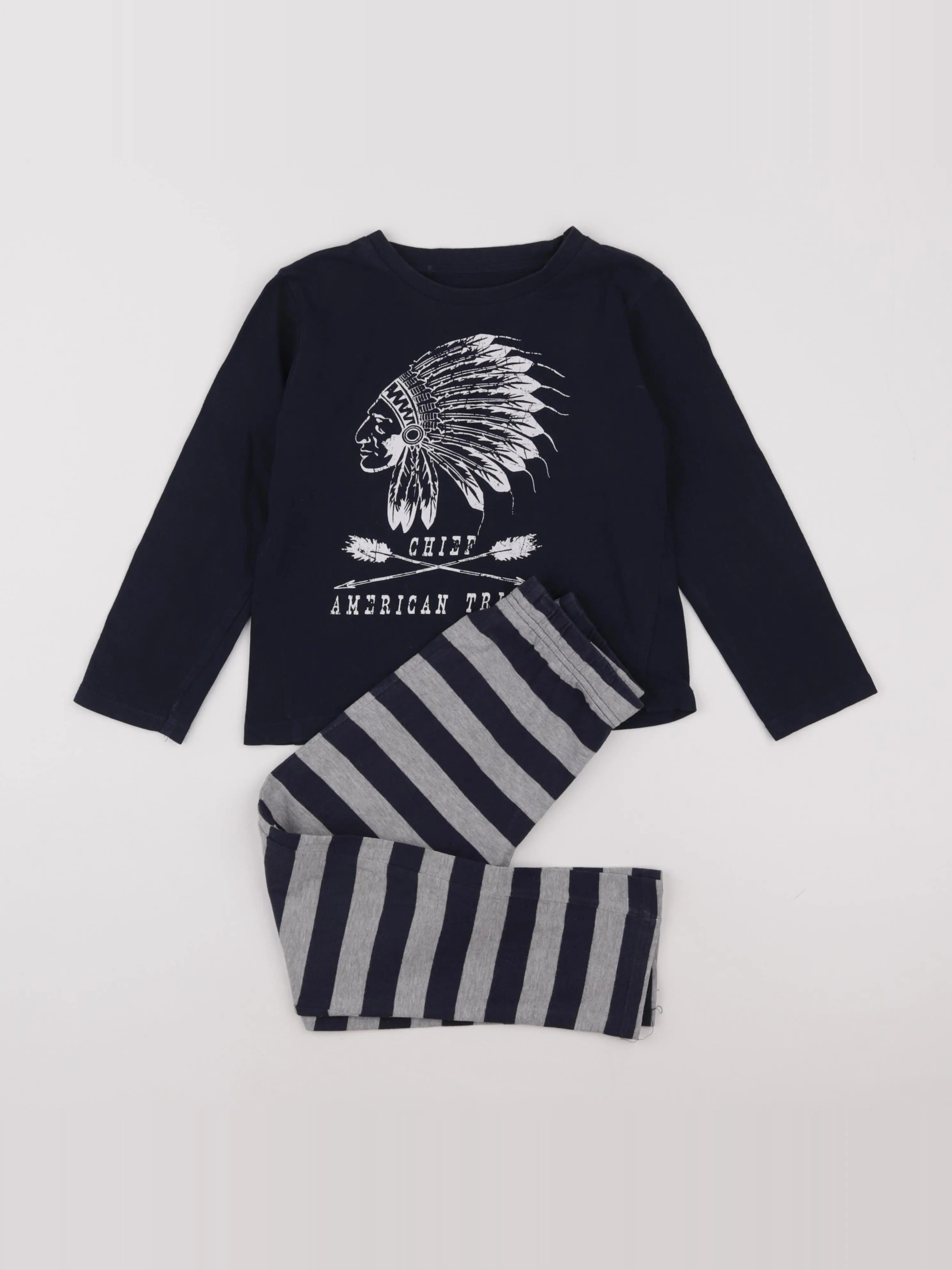 Vertbaudet - pyjama coton bleu - 6 ans