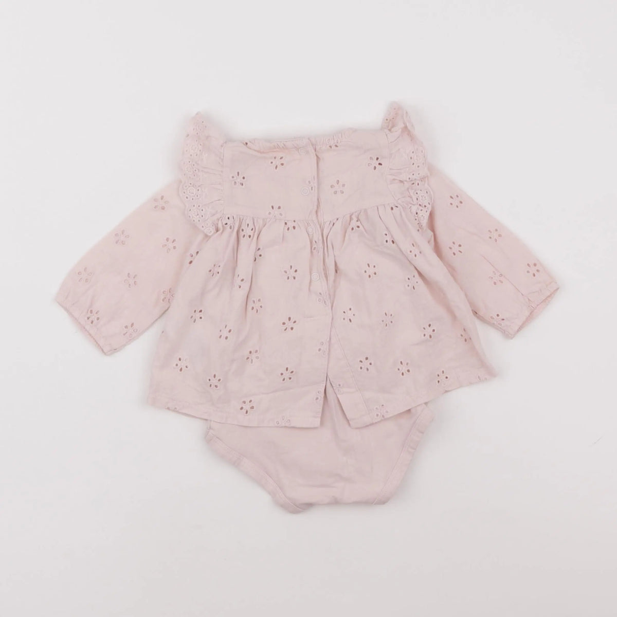 Vertbaudet - body blouse rose - 6 mois