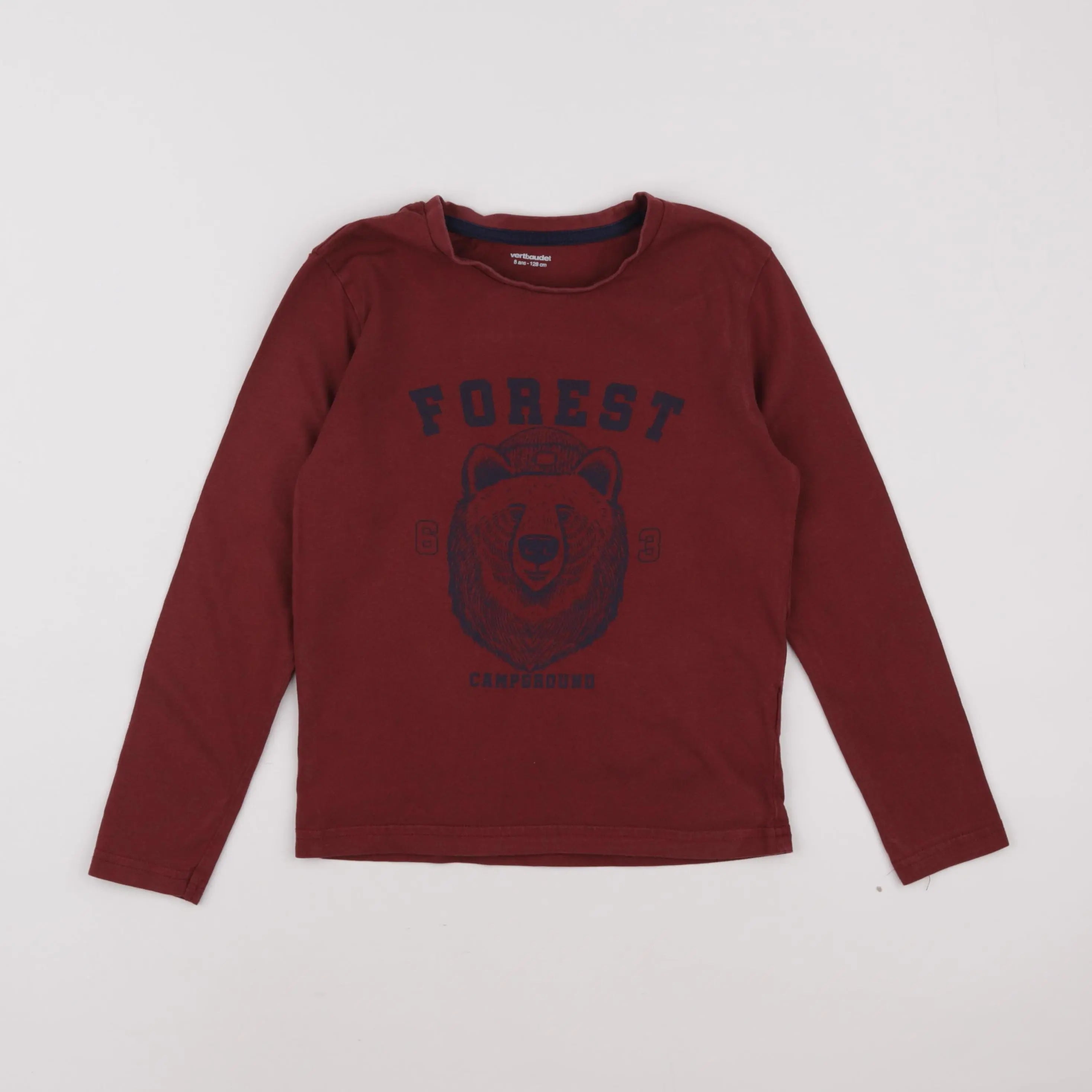 Vertbaudet - tee-shirt rouge - 8 ans
