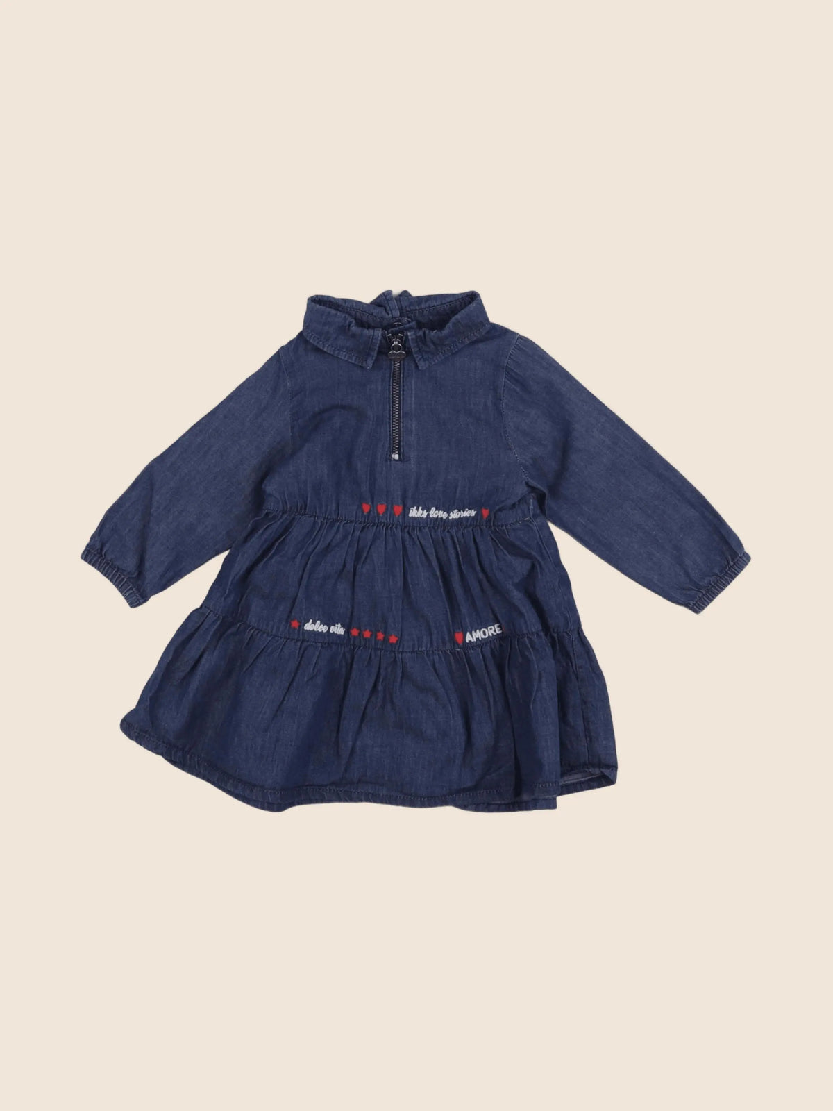 IKKS - robe bleu - 12 mois