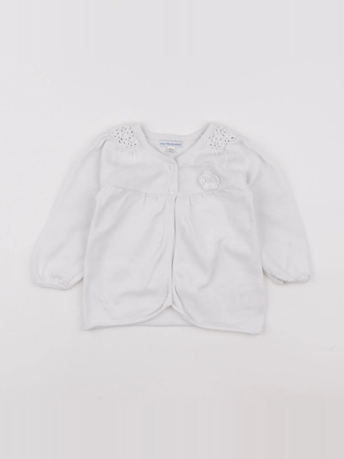 Vertbaudet - gilet blanc - 18 mois