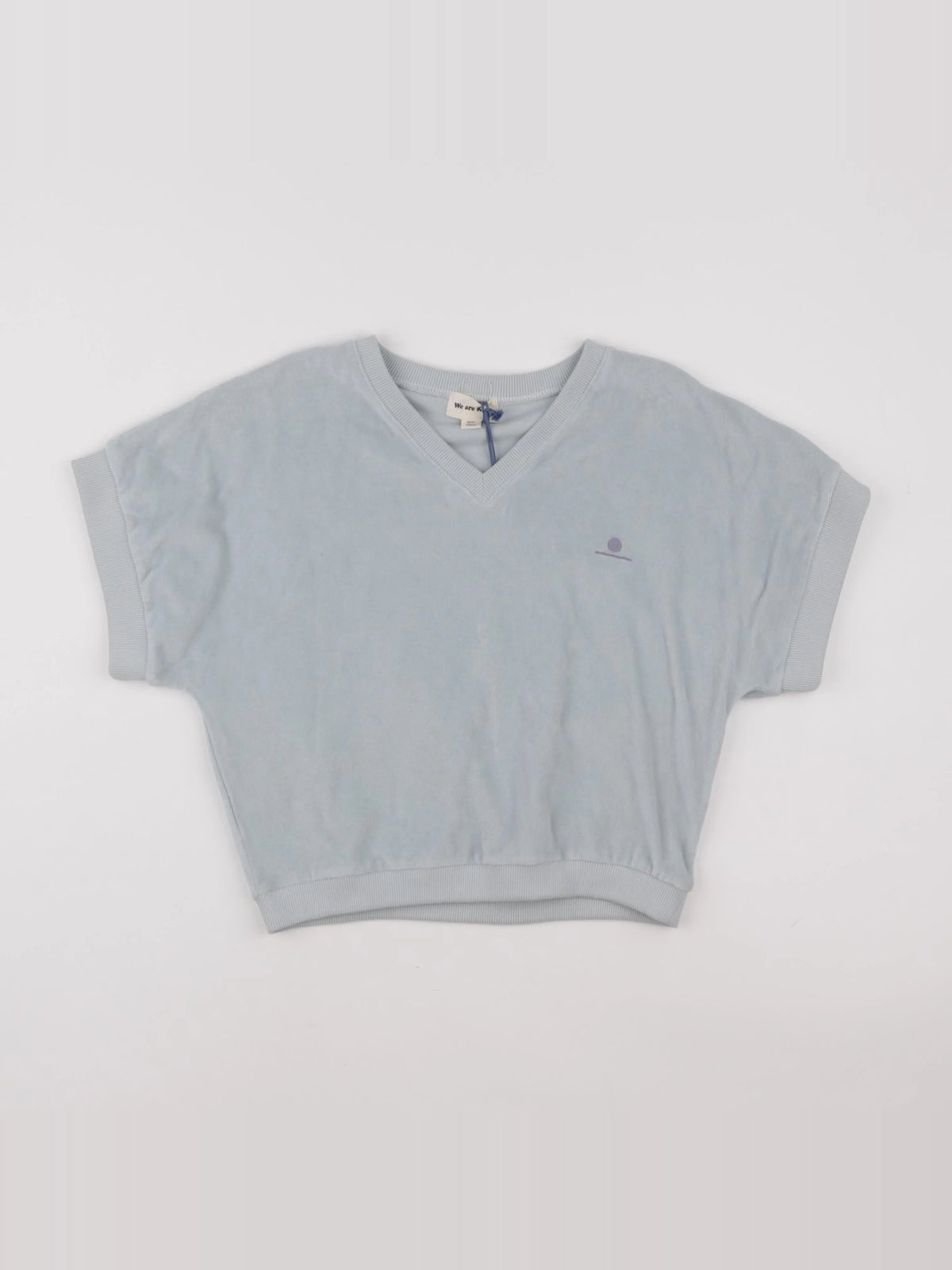 We are kids - sweat velours bleu - 6/7 ans