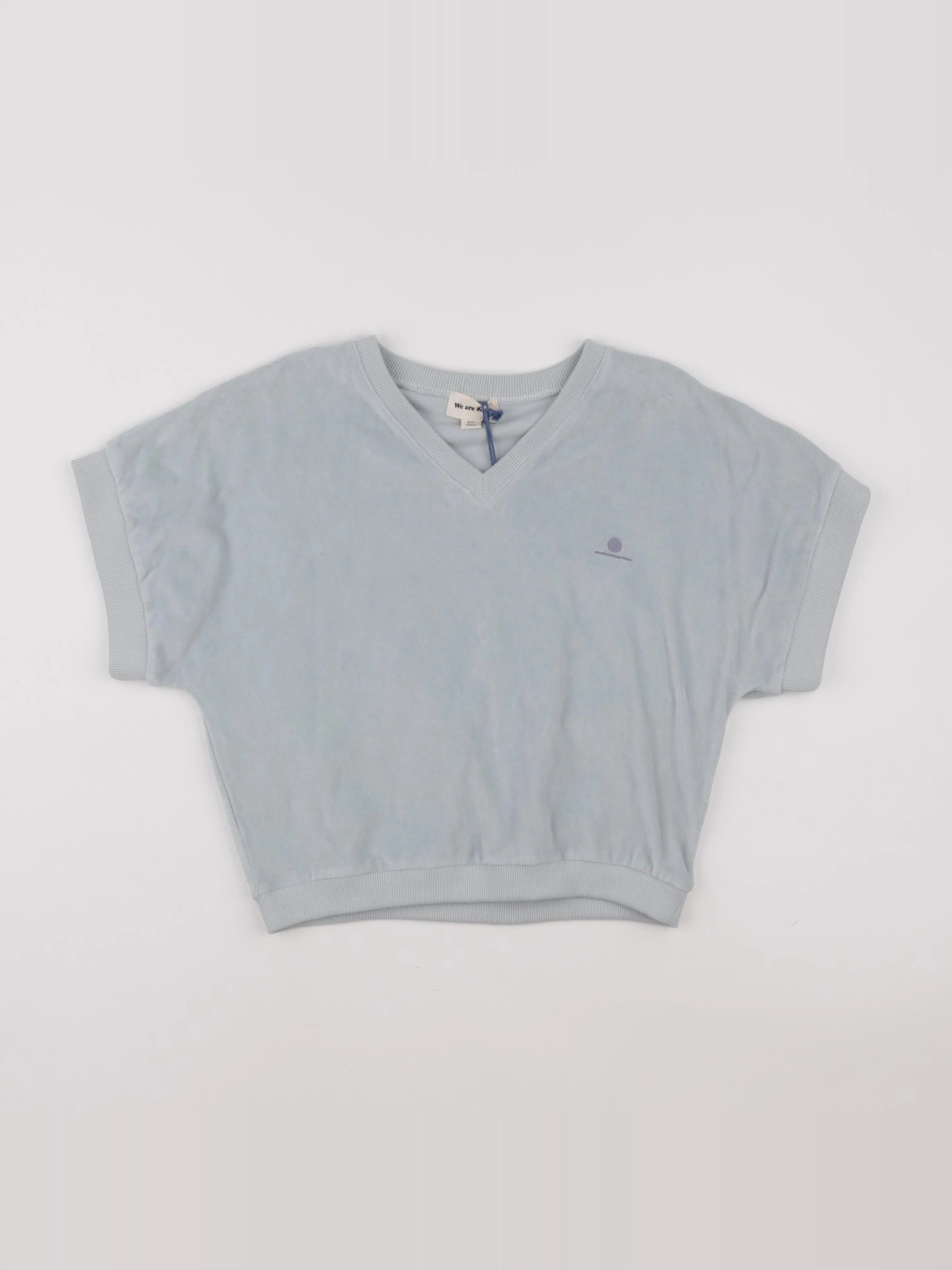 We are kids - sweat velours bleu - 6/7 ans