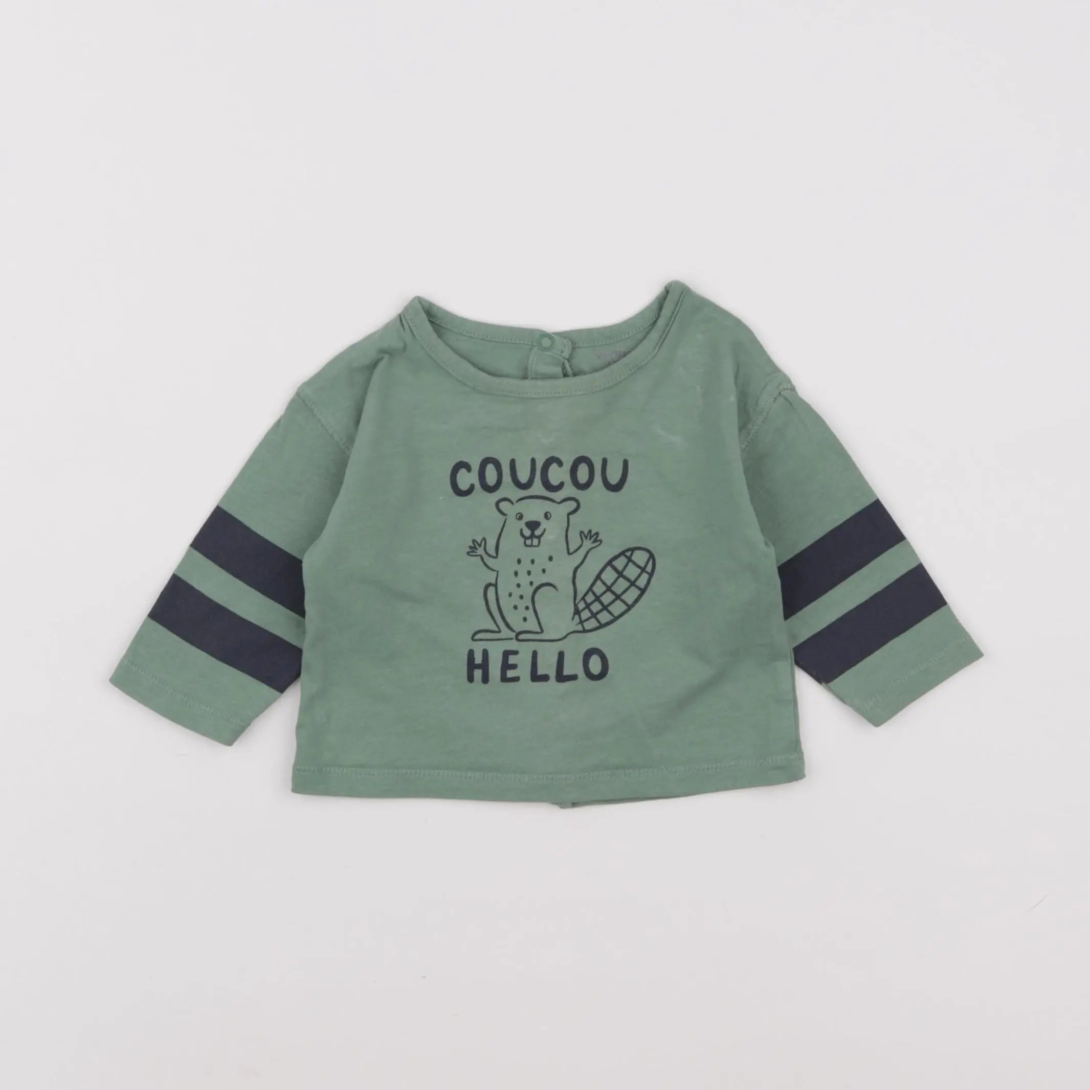 Vertbaudet - tee-shirt vert - 3 mois