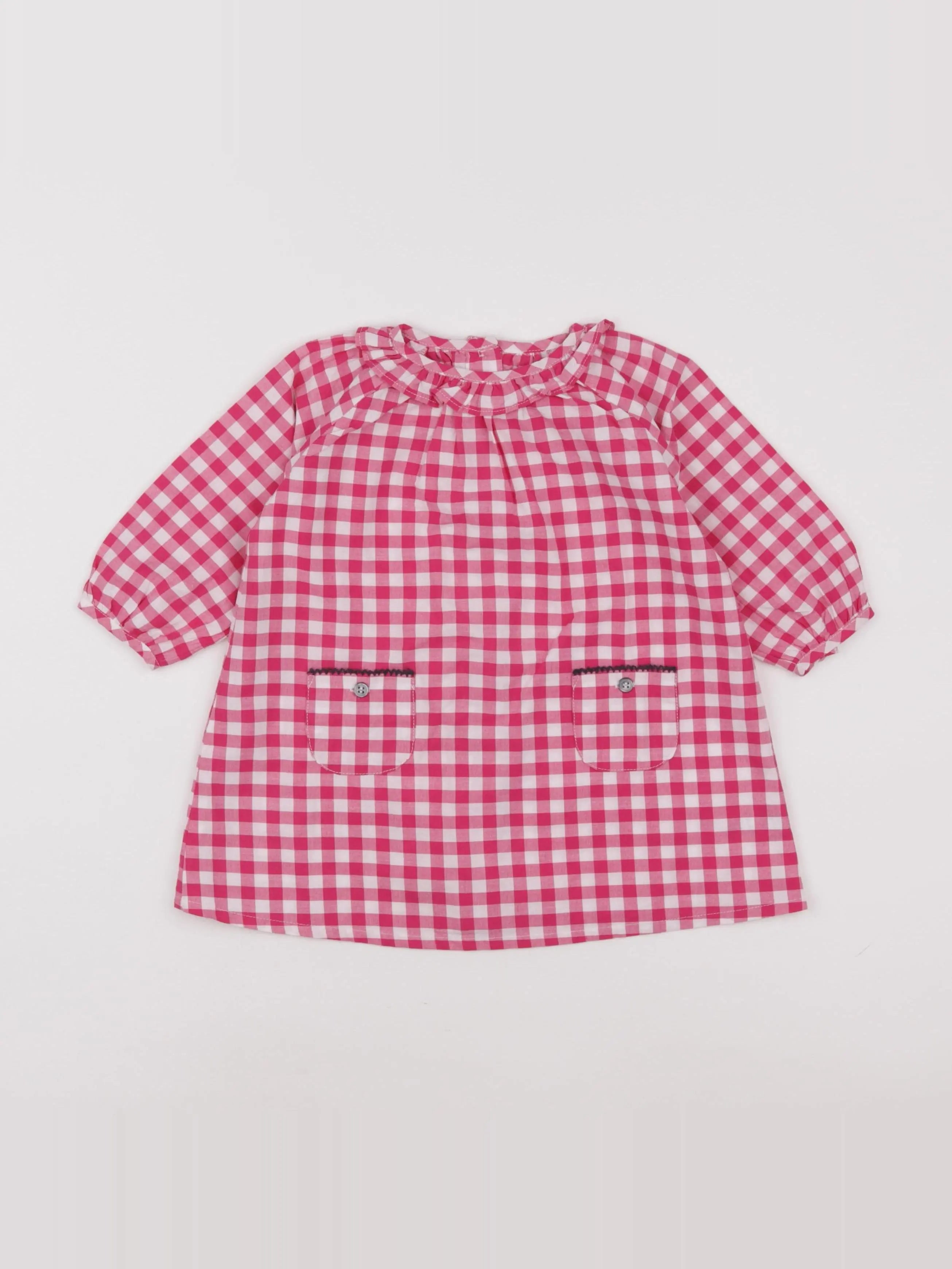 Petit Bateau - robe rose - 12 mois