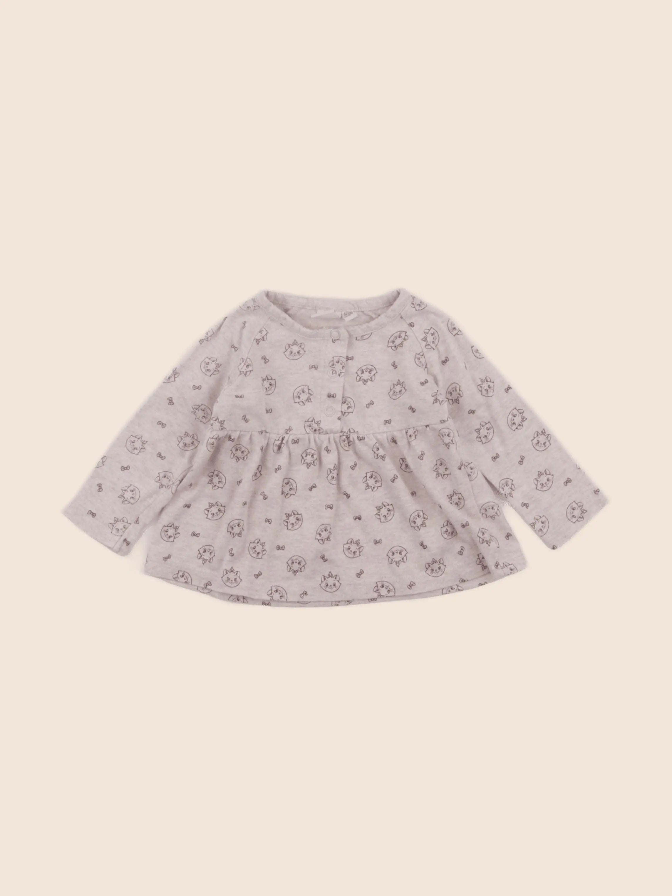 Vertbaudet - tee-shirt beige - 6 mois