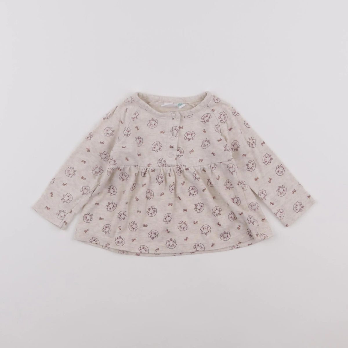 Vertbaudet - tee-shirt beige - 6 mois