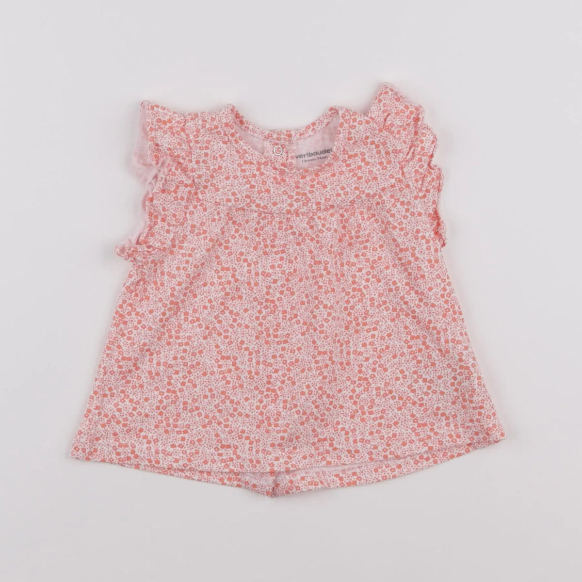 Vertbaudet - tee-shirt rose - 12 mois