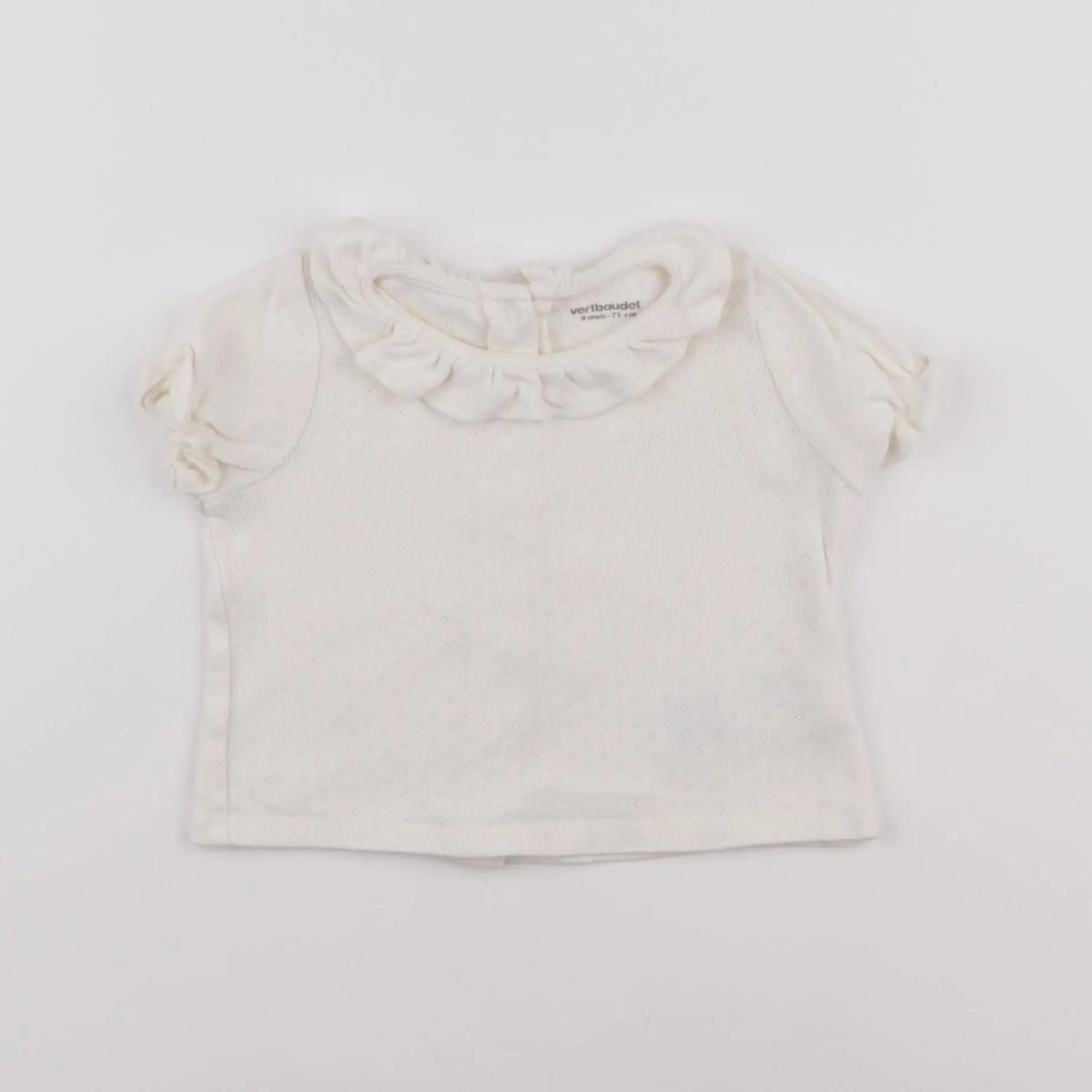 Vertbaudet - tee-shirt beige - 9 mois