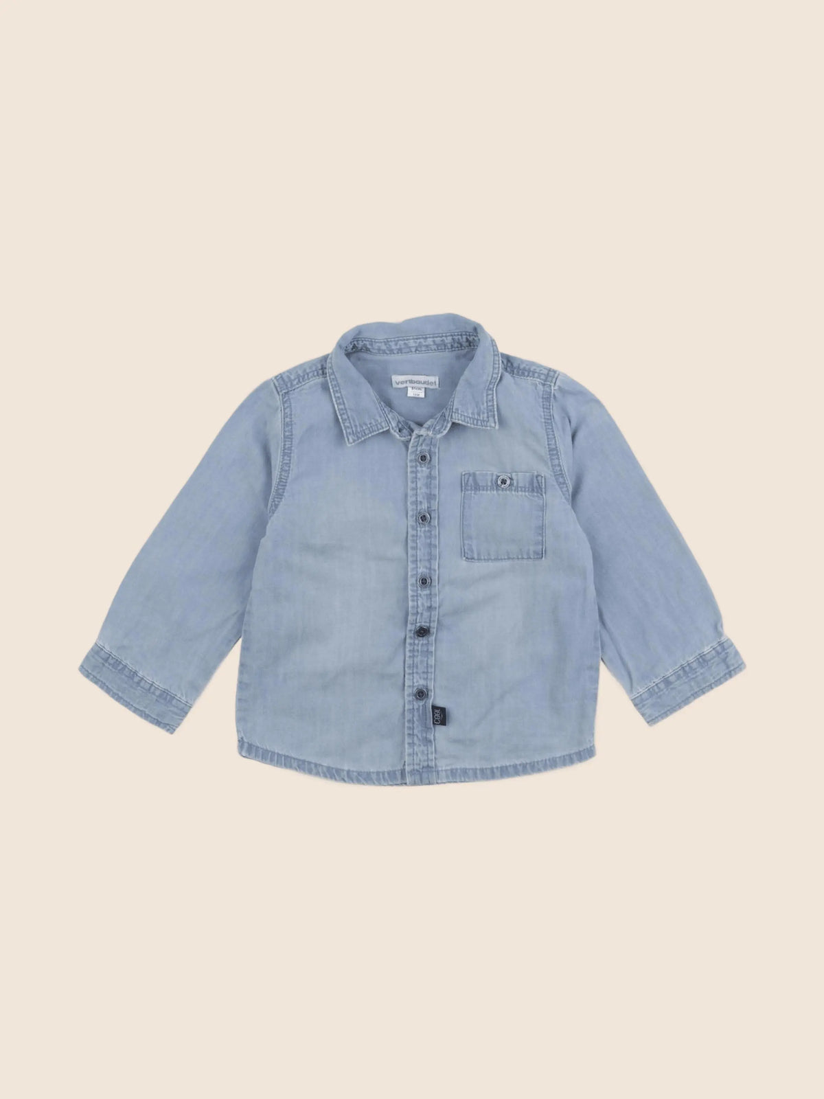 Vertbaudet - chemise bleu - 18 mois