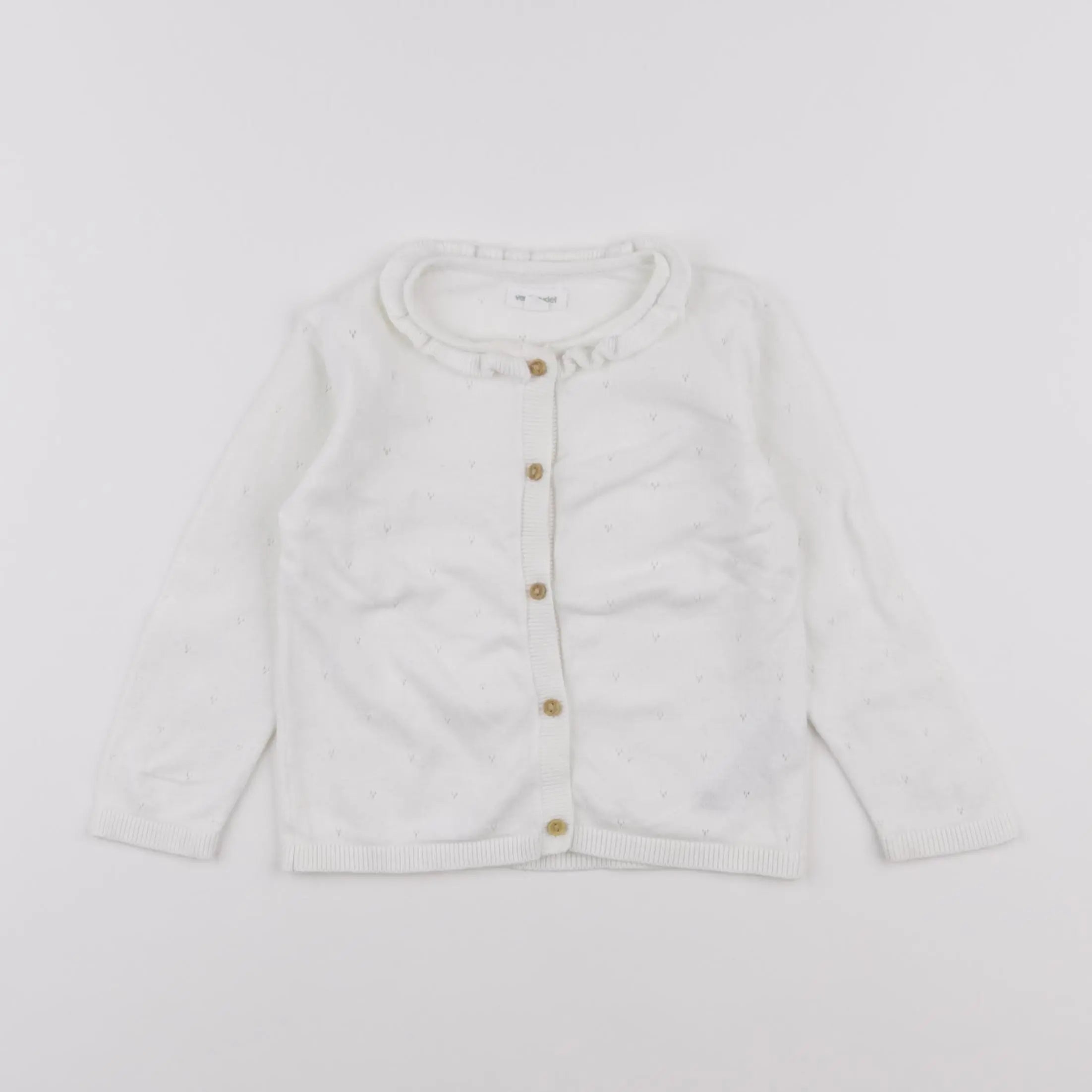 Vertbaudet - gilet blanc - 18 mois