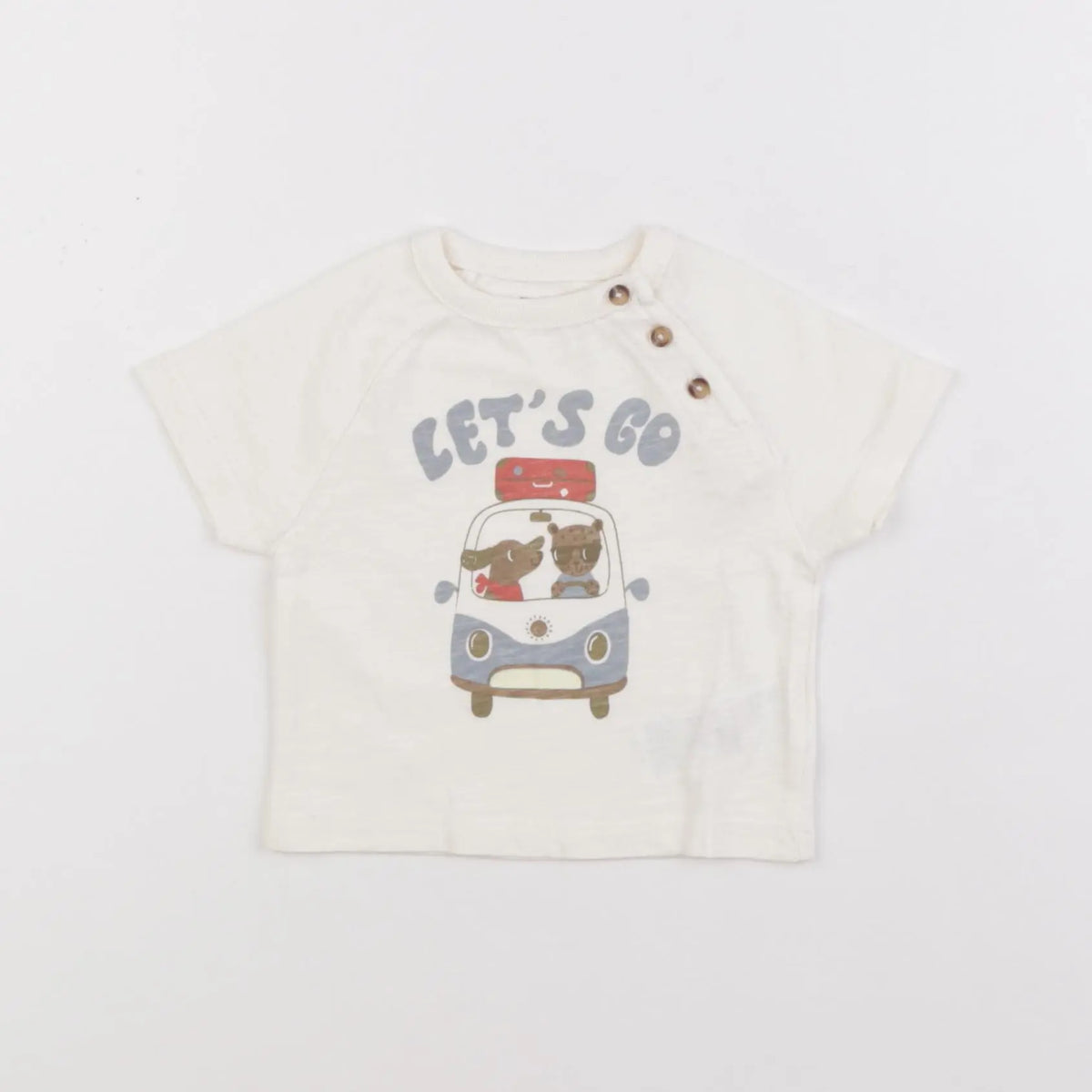 Vertbaudet - tee-shirt beige - 3 mois