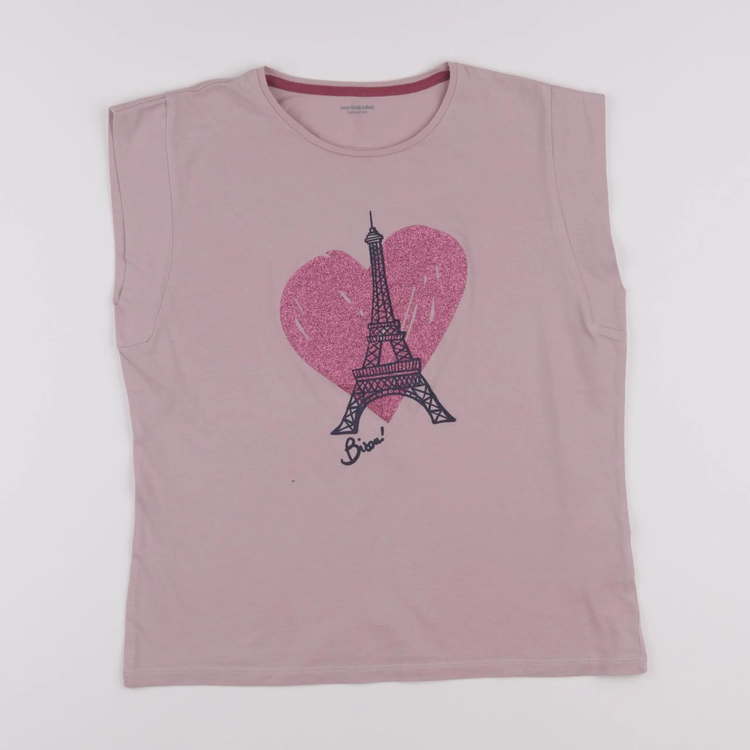 Vertbaudet - tee-shirt rose - 12 ans