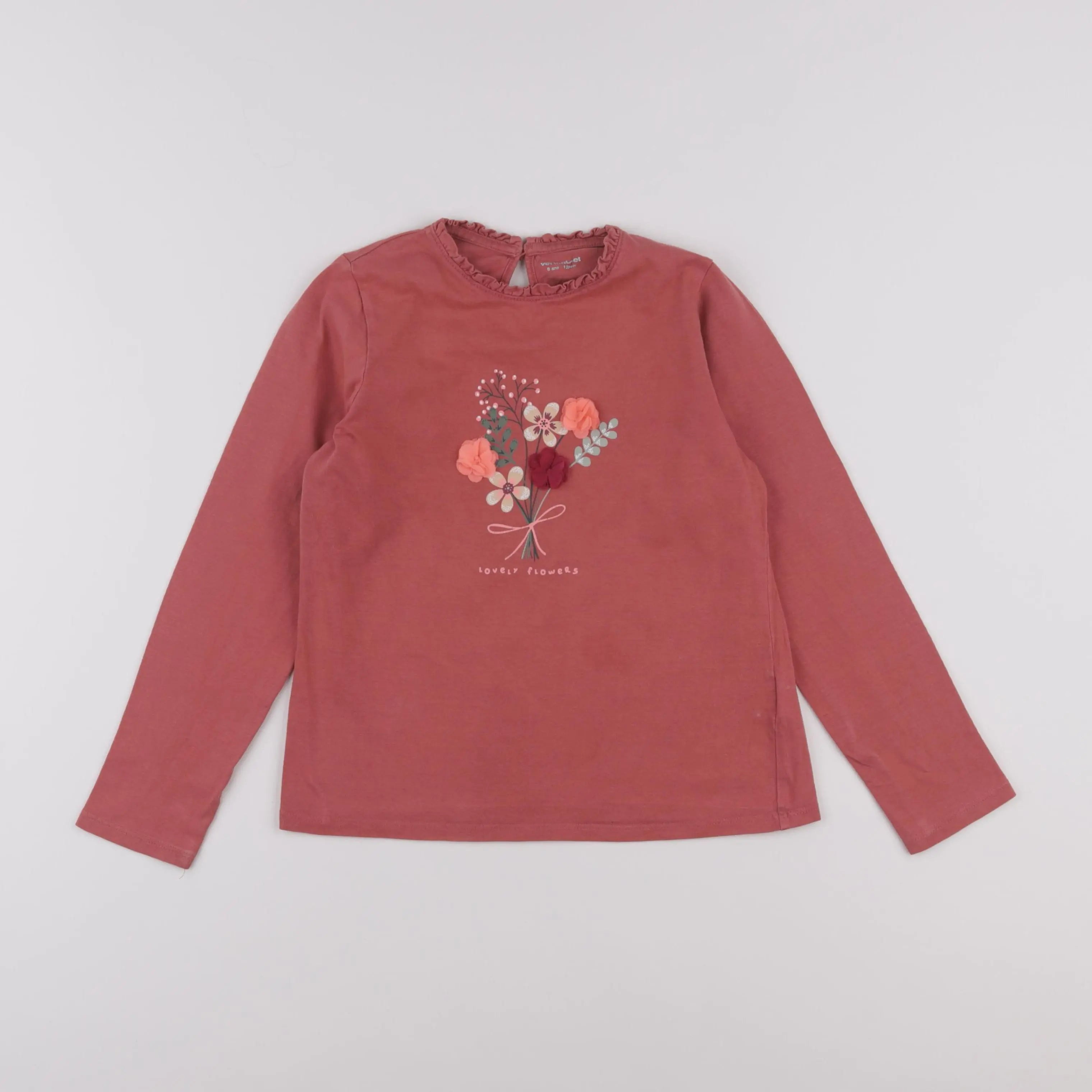 Vertbaudet - tee-shirt rose - 8 ans