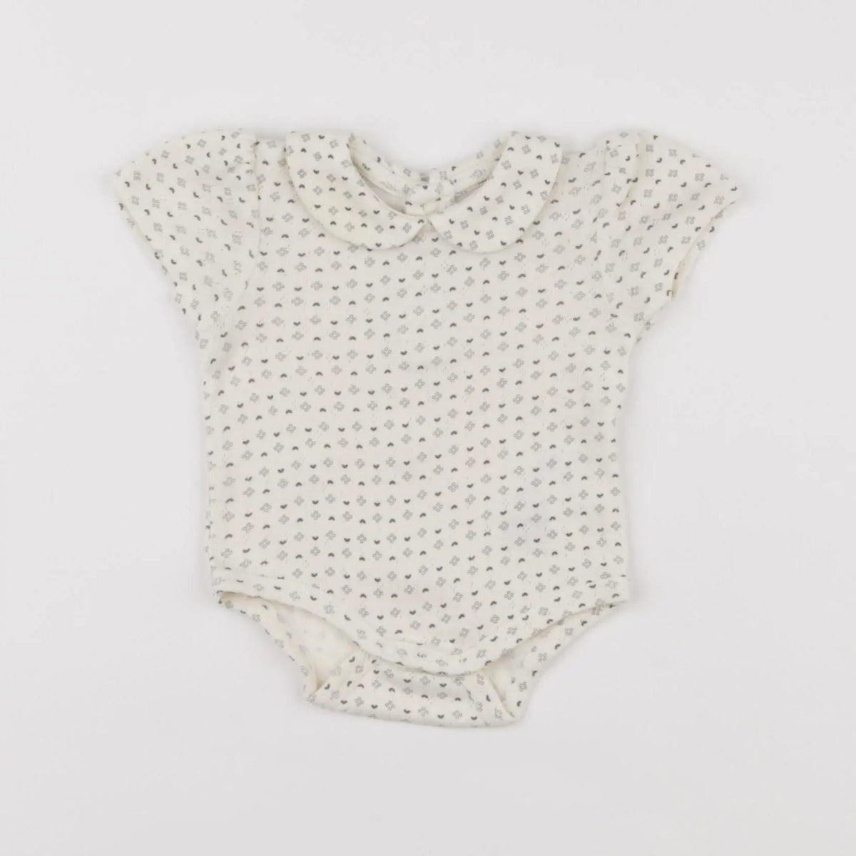 Vertbaudet - body à col beige - 1 mois