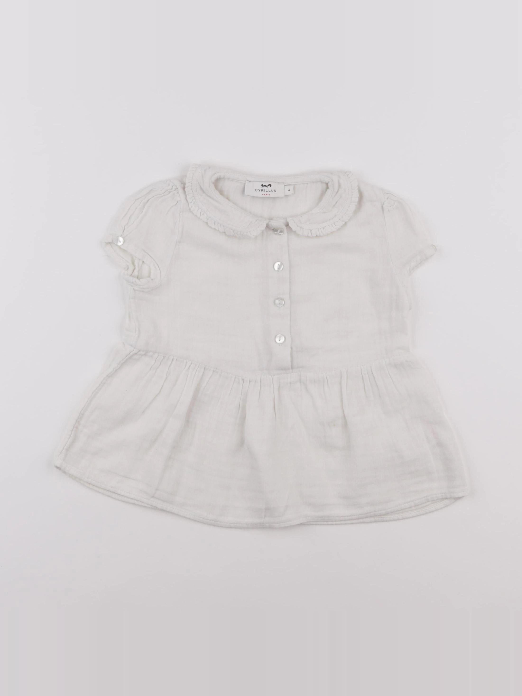 Cyrillus - blouse blanc - 4 ans