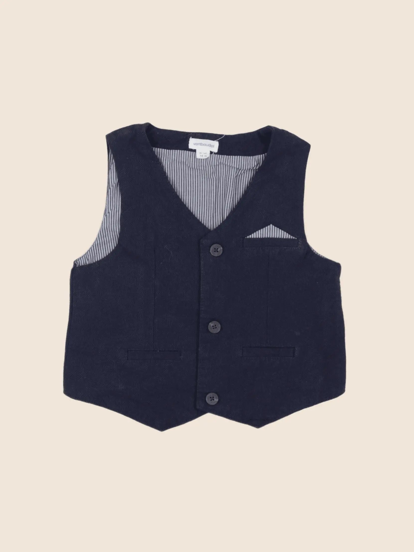 Vertbaudet - gilet bleu - 18 mois
