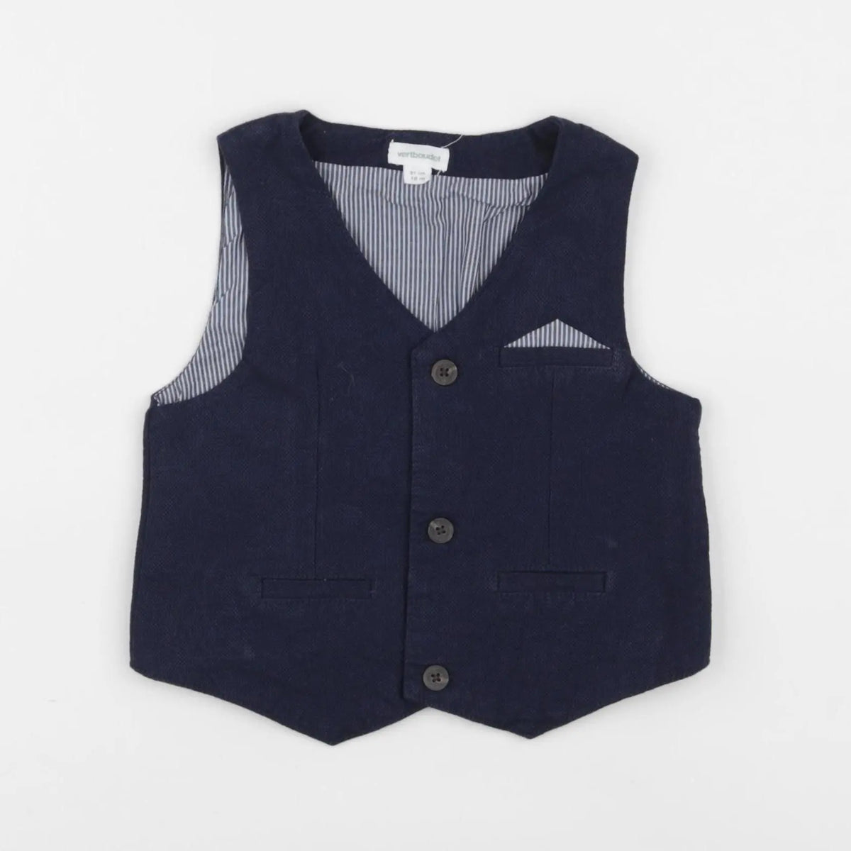 Vertbaudet - gilet bleu - 18 mois
