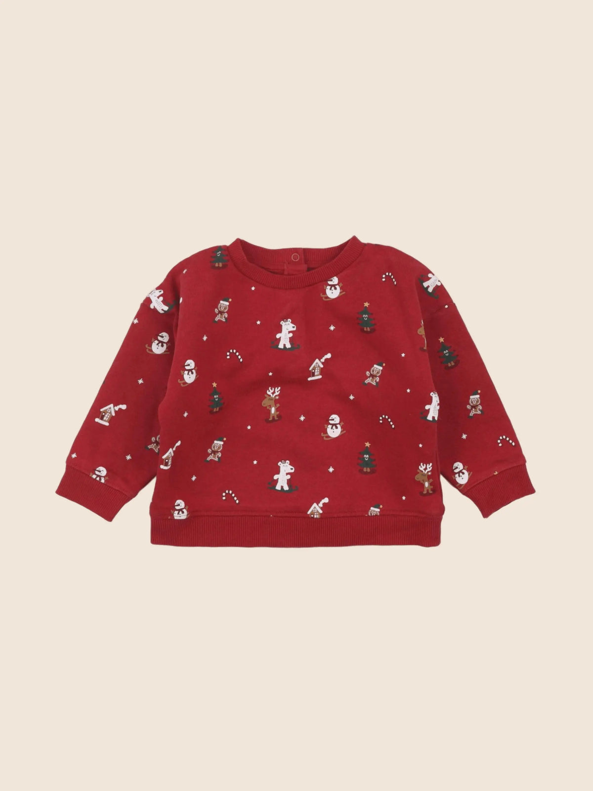 Vertbaudet - sweat rouge - 18 mois