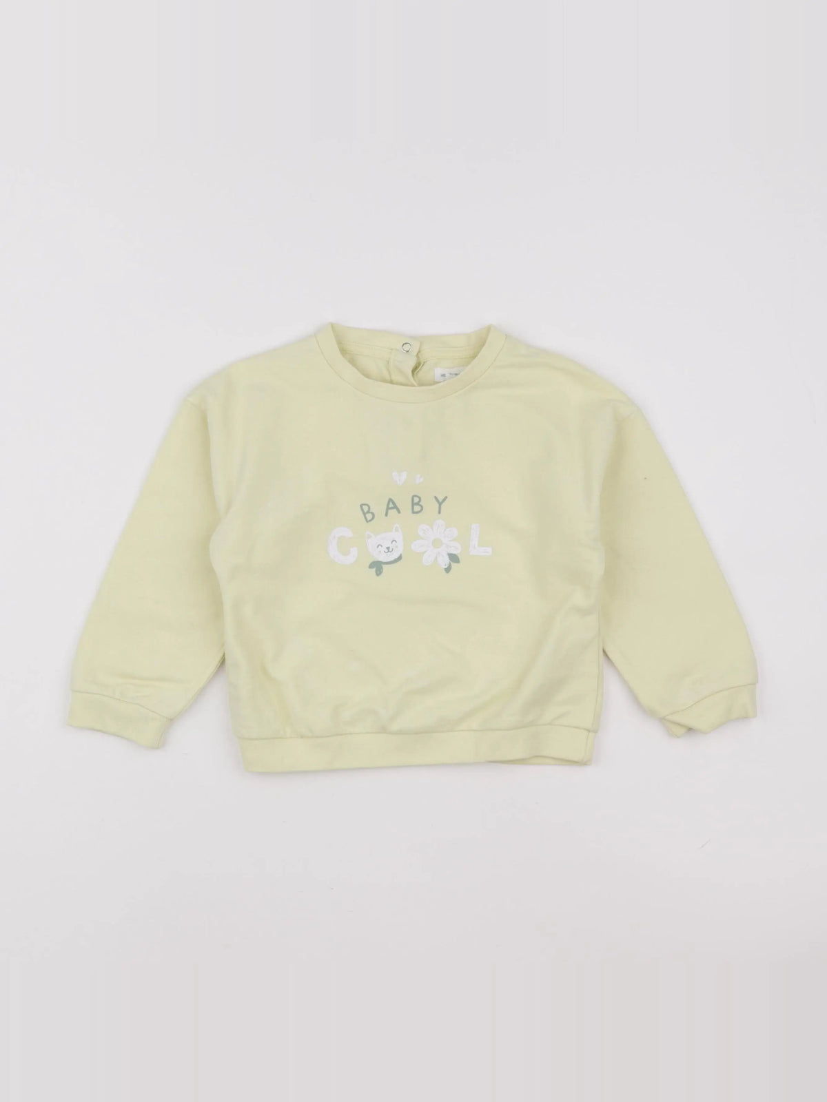 Vertbaudet - sweat jaune - 36 mois