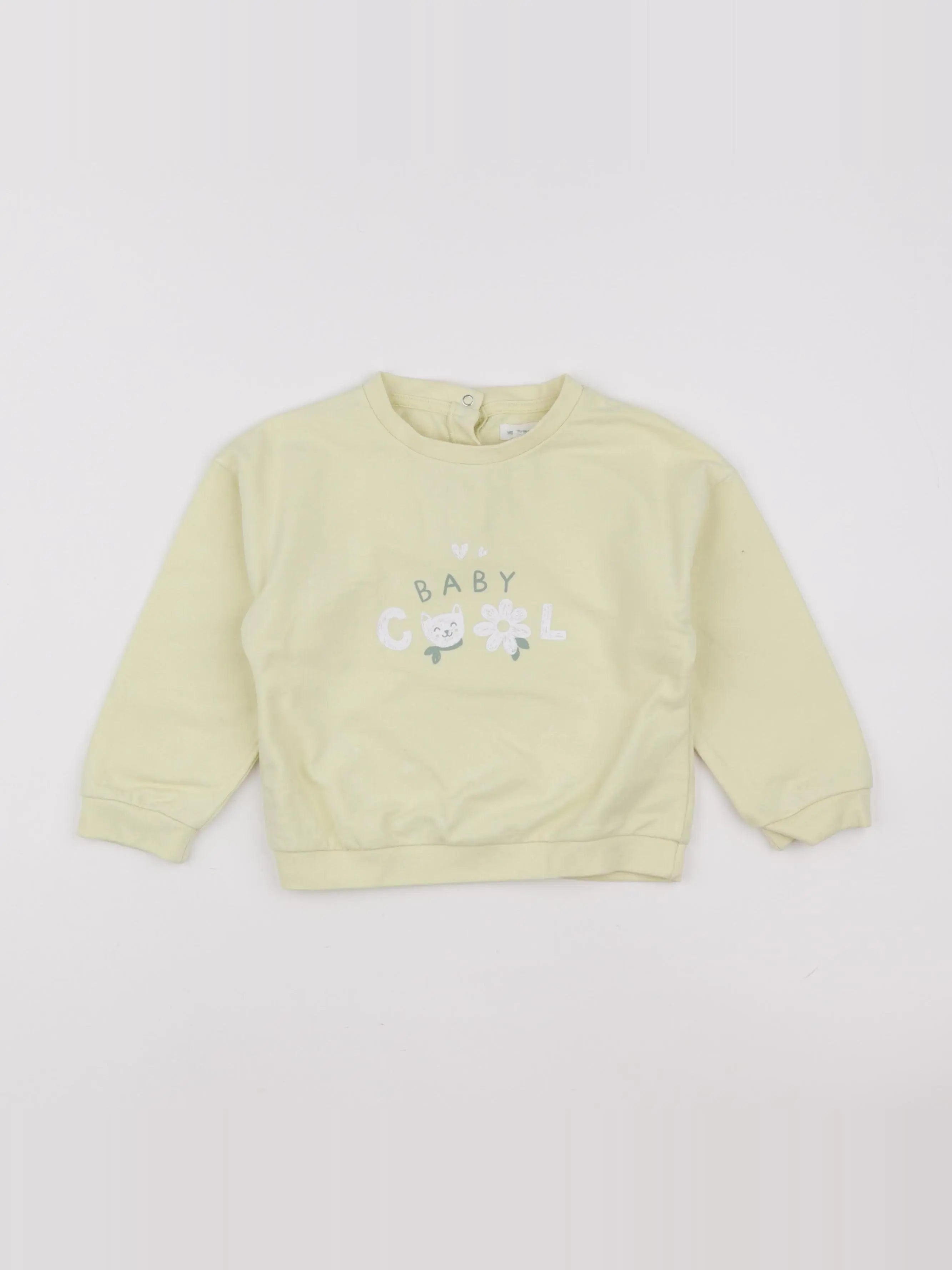 Vertbaudet - sweat jaune - 36 mois