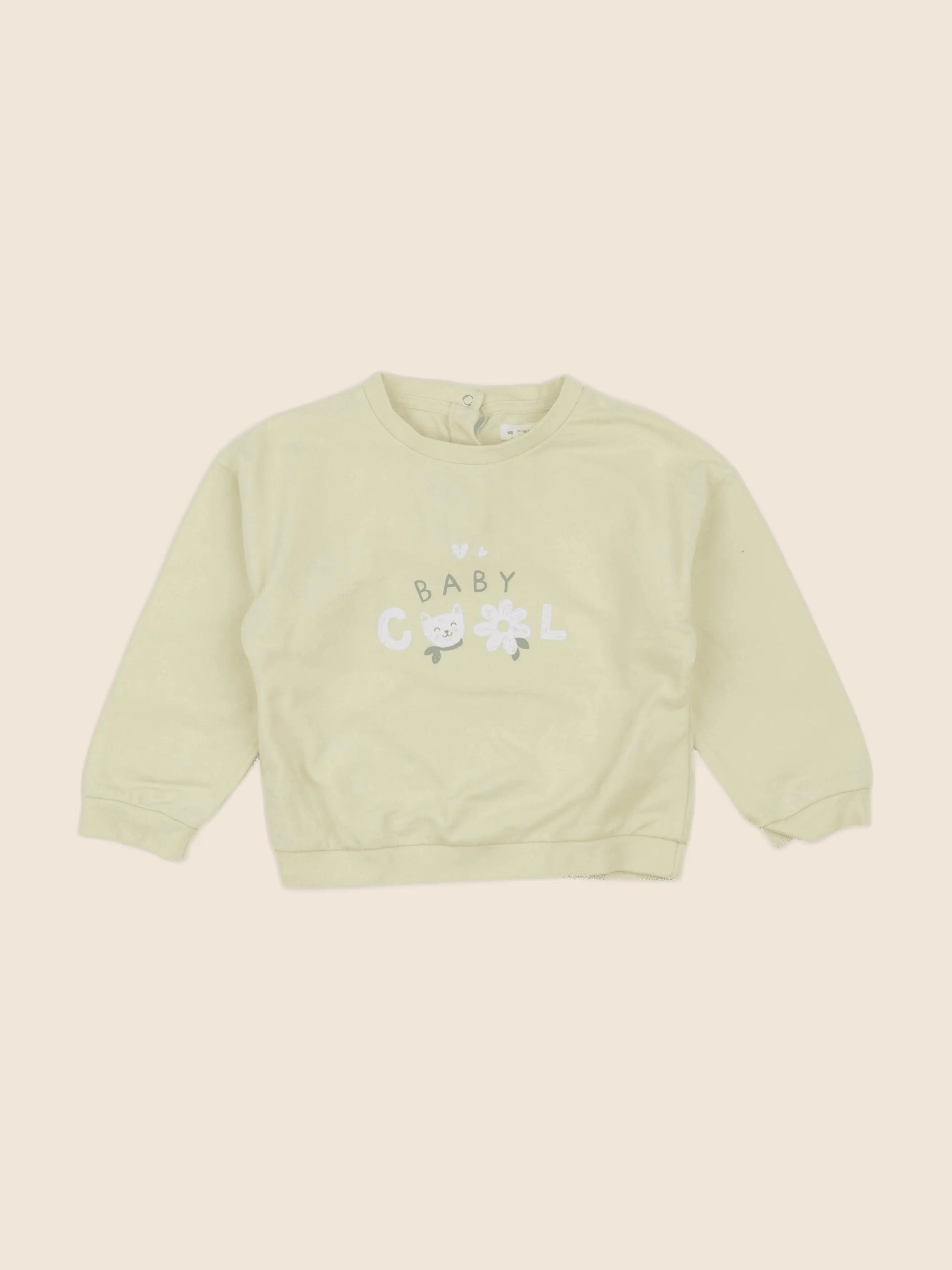 Vertbaudet - sweat jaune - 36 mois