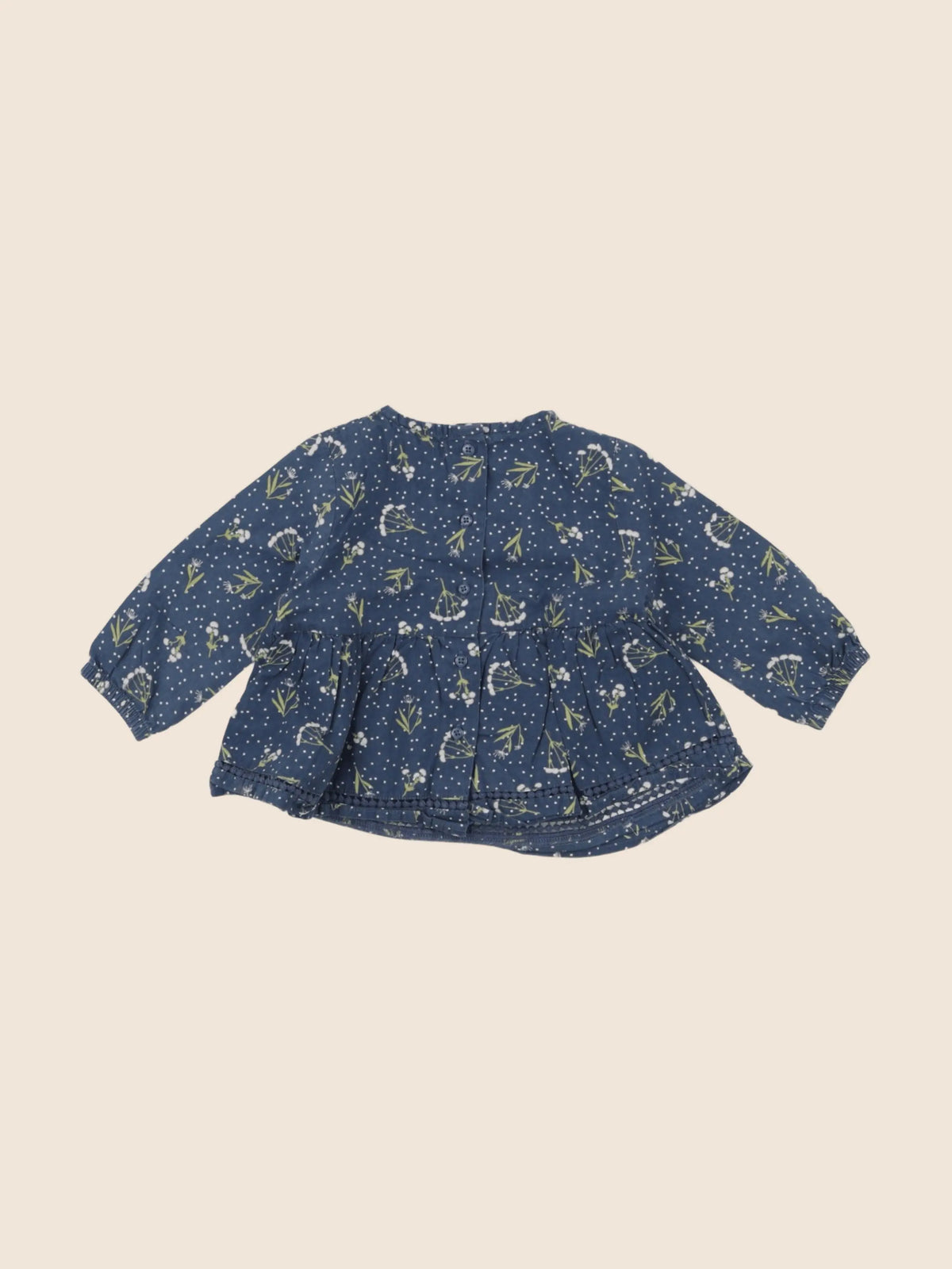 Vertbaudet - blouse bleu - 9 mois