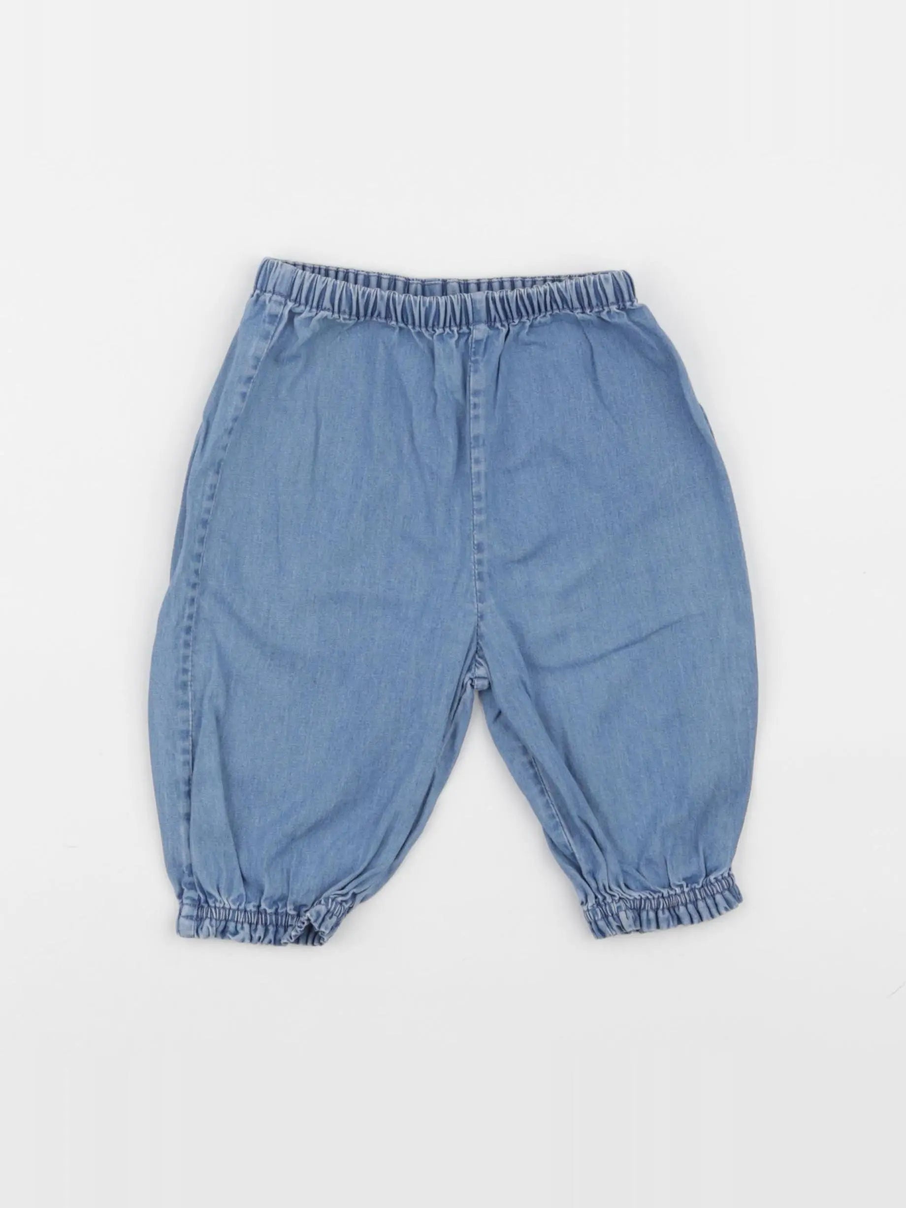 Bonton - pantalon bleu - 6 mois