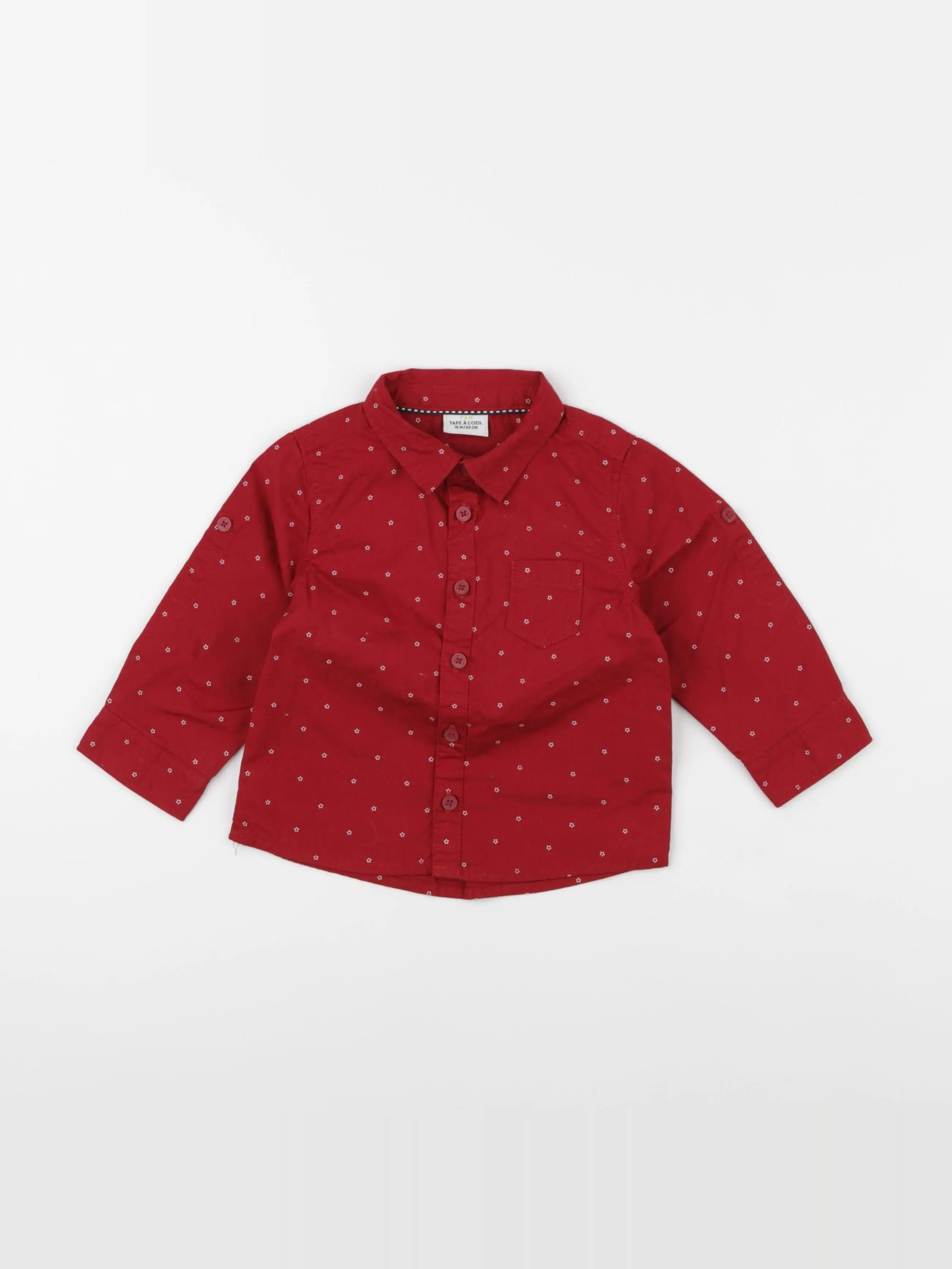 Tape à l'oeil - chemise rouge - 18 mois