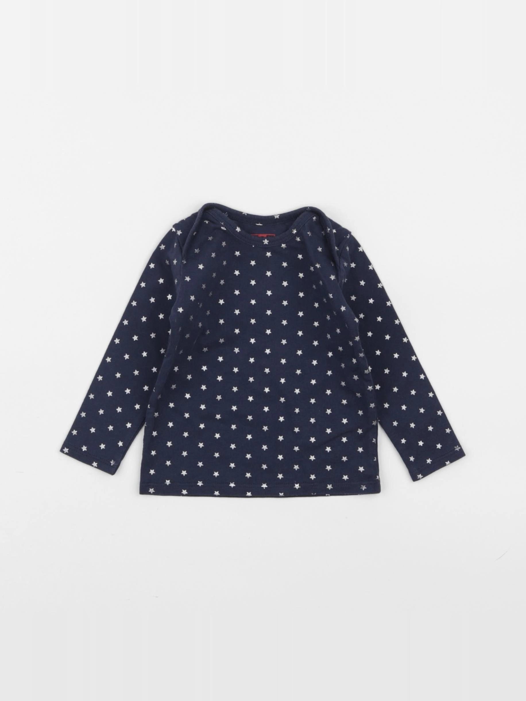 Bonton - tee-shirt bleu - 6 mois