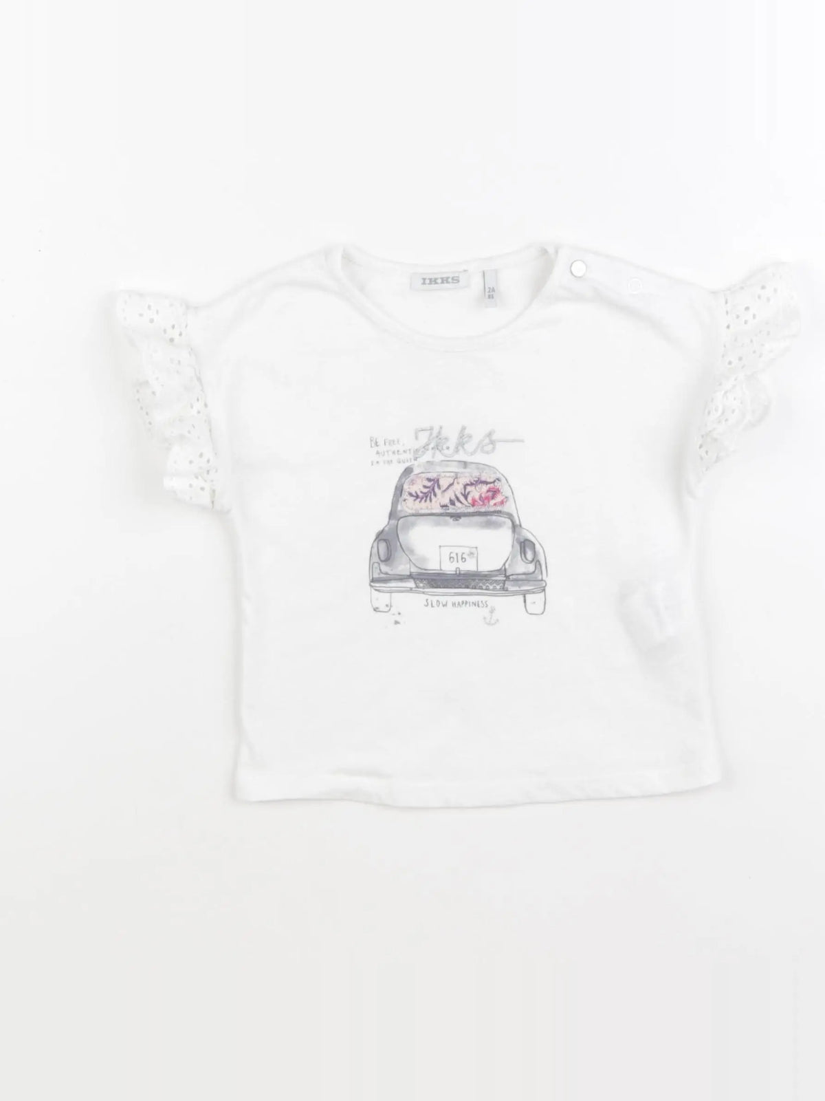 IKKS - tee-shirt blanc - 2 ans