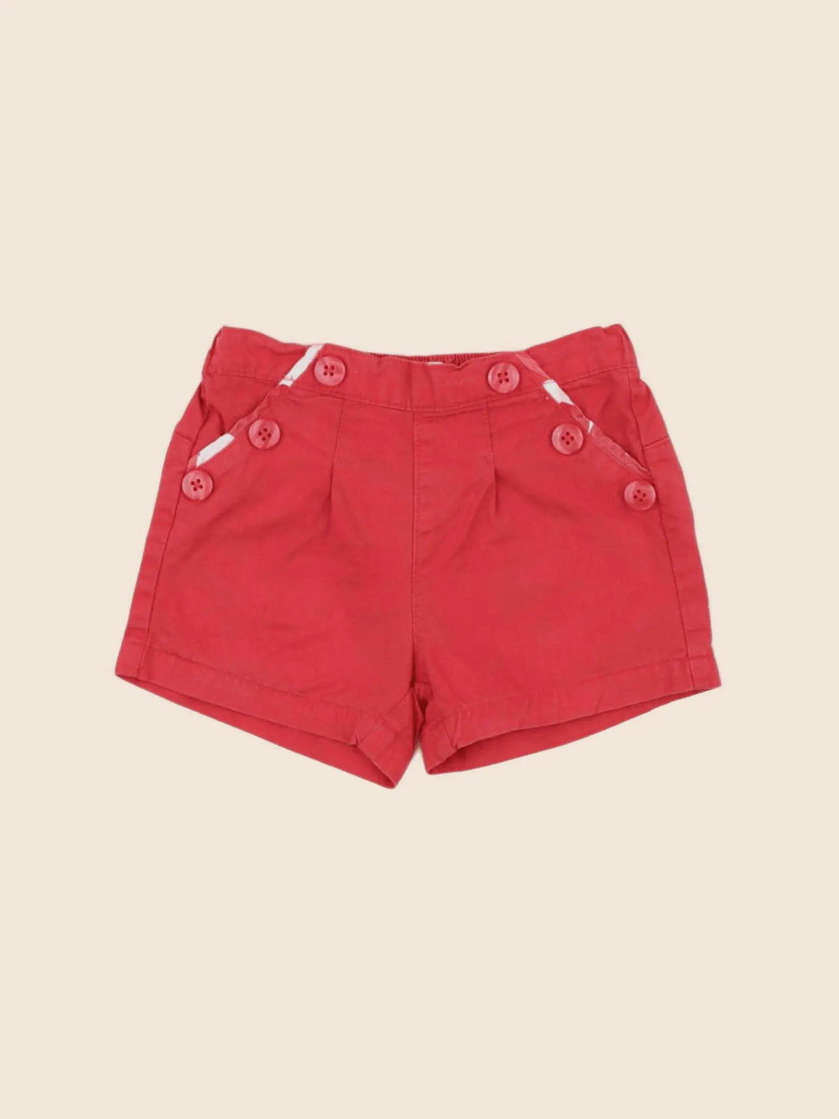 Vertbaudet - short rouge - 12 mois