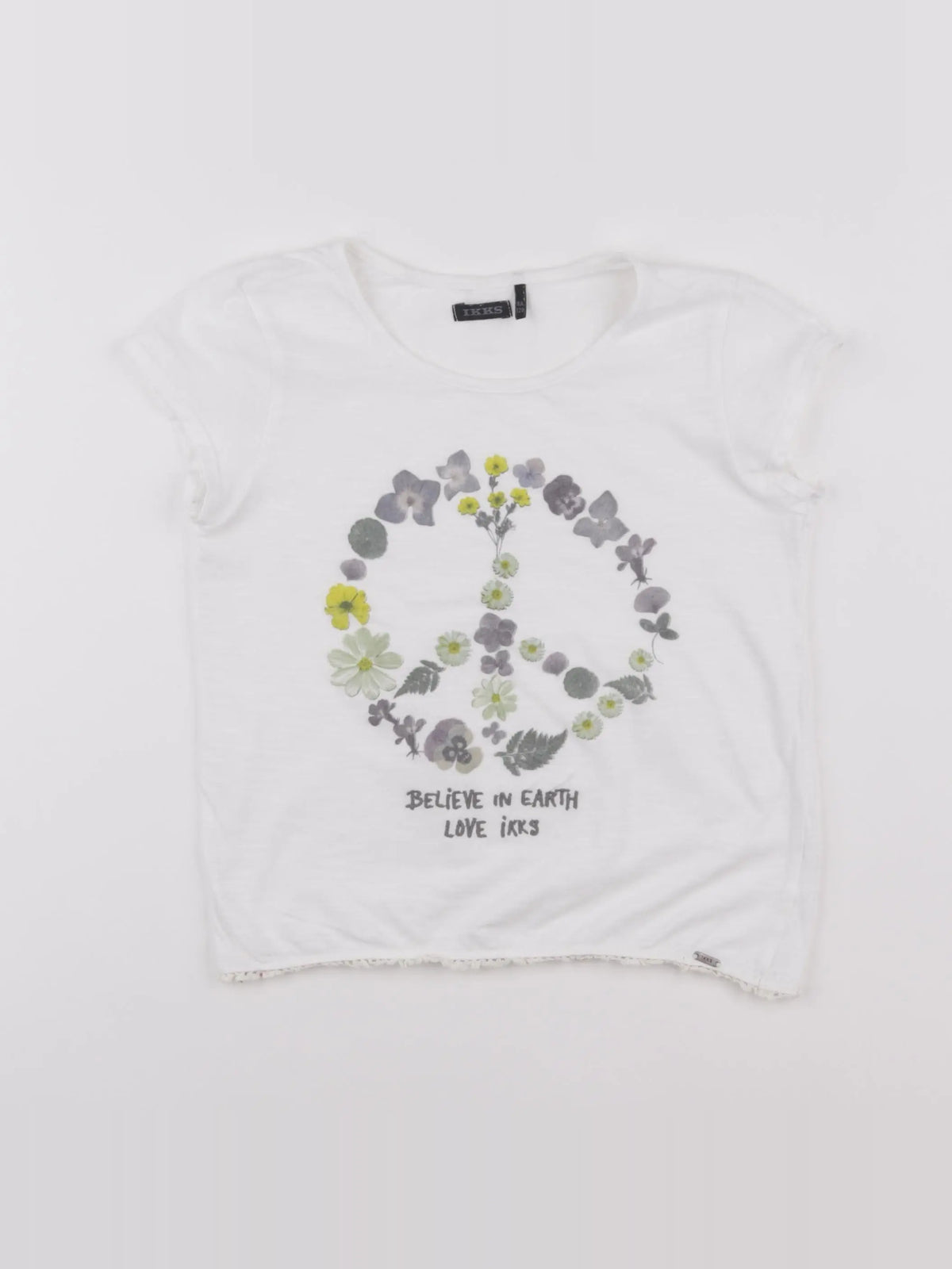 IKKS - tee-shirt blanc - 8 ans