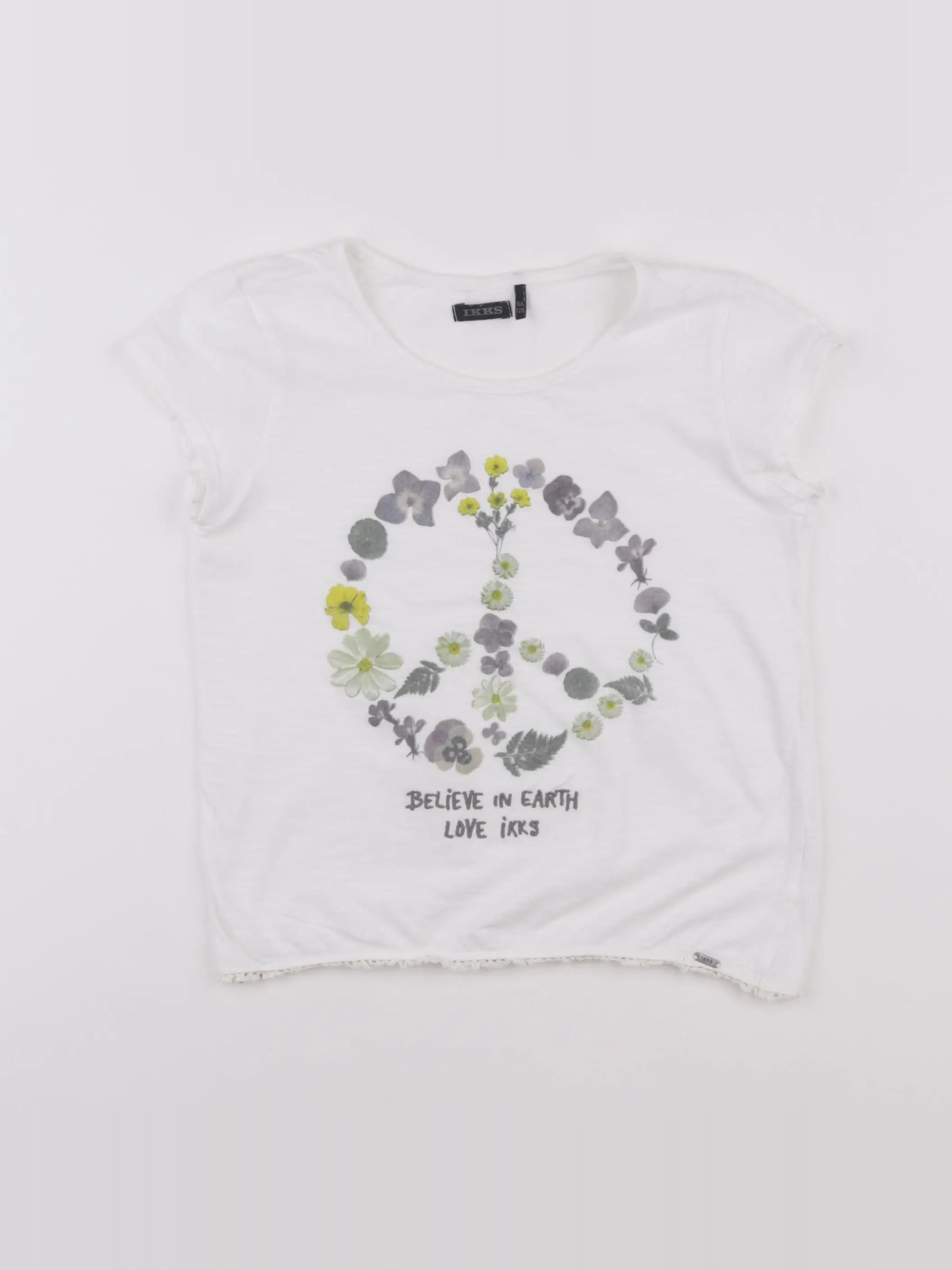 IKKS - tee-shirt blanc - 8 ans