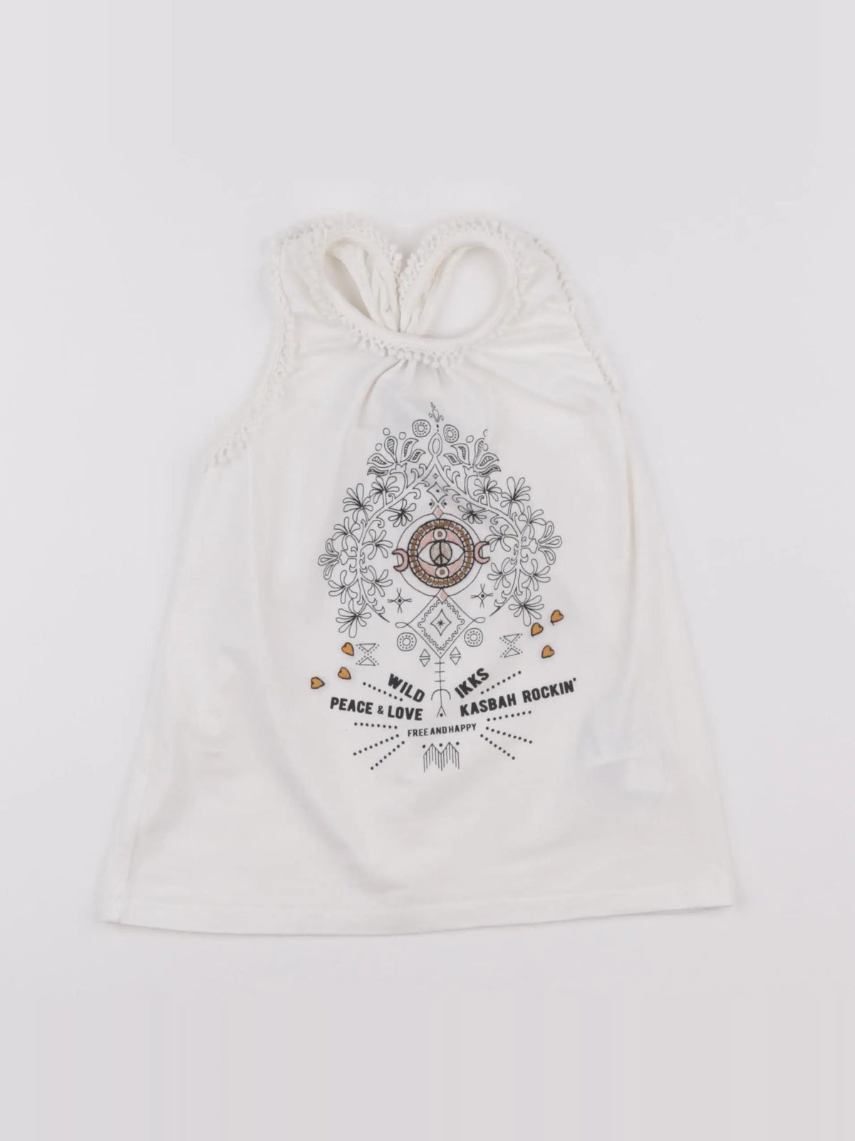 IKKS - débardeur blanc - 8 ans