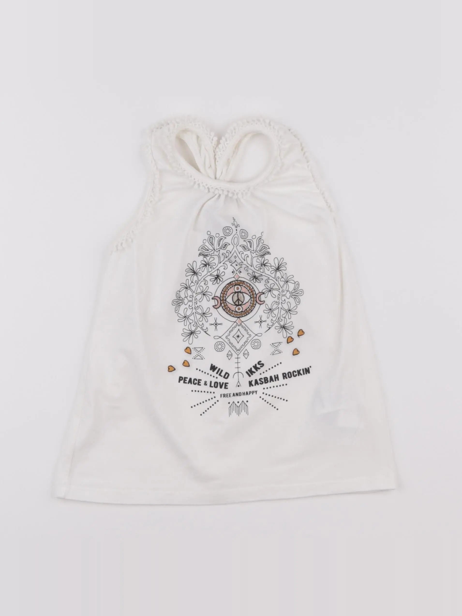 IKKS - débardeur blanc - 8 ans