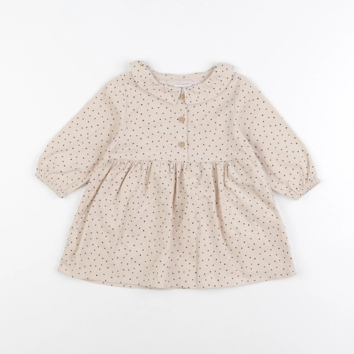 Vertbaudet - robe beige - 6 mois