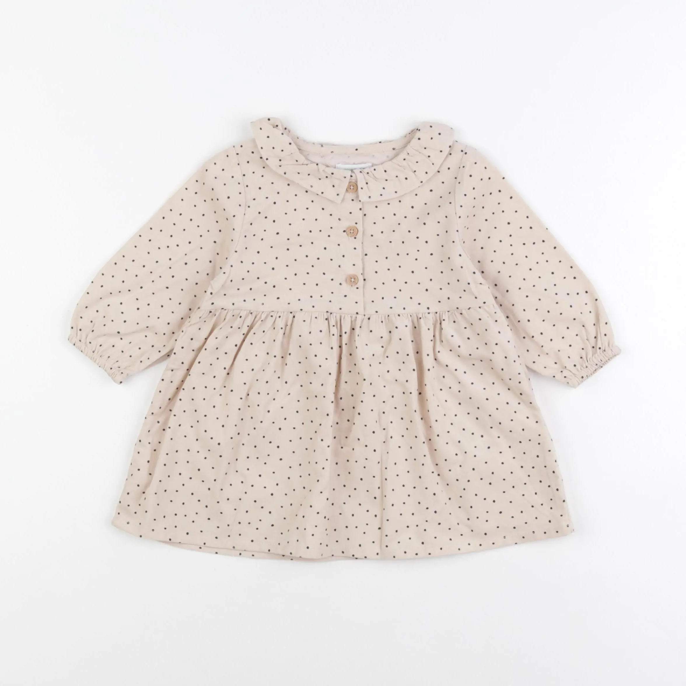 Vertbaudet - robe beige - 6 mois