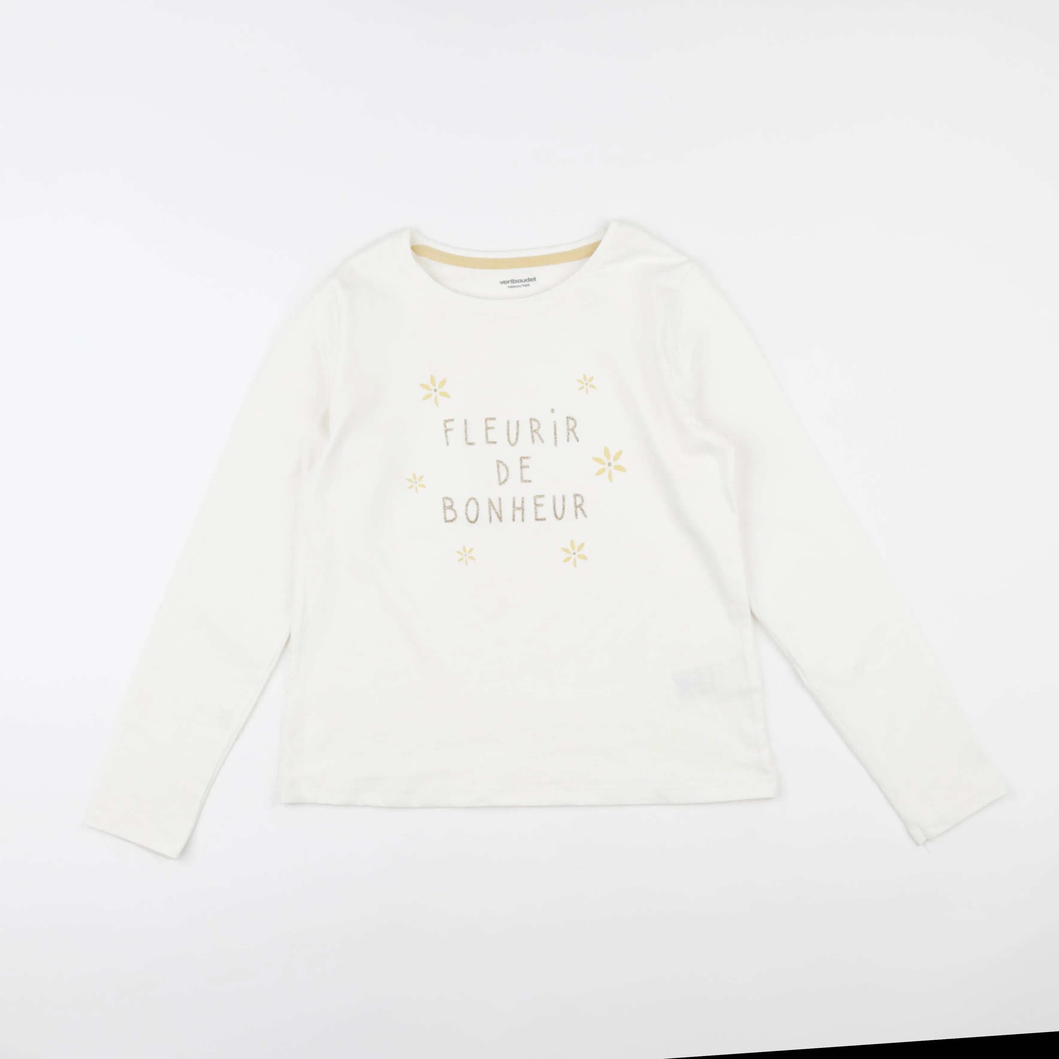 Vertbaudet - tee-shirt blanc - 10 ans
