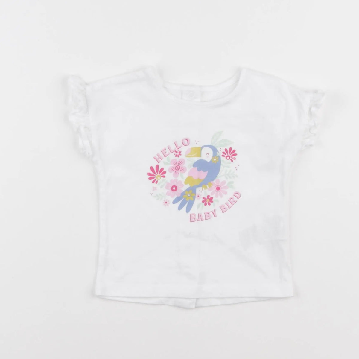 Vertbaudet - tee-shirt blanc - 6 mois