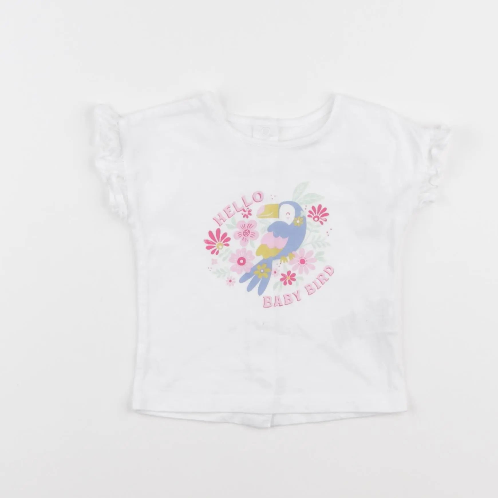 Vertbaudet - tee-shirt blanc - 6 mois