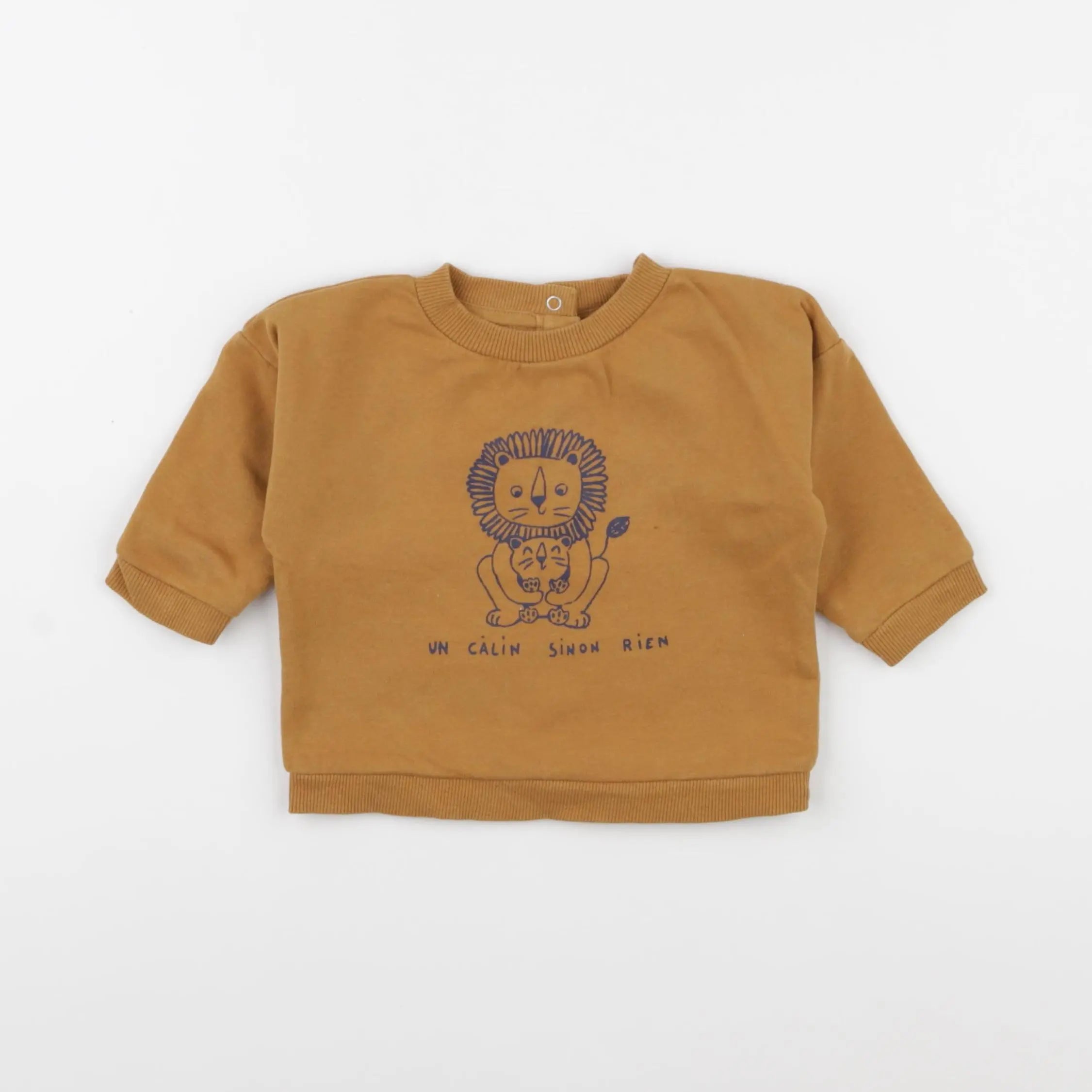 Vertbaudet - sweat marron - 6 mois