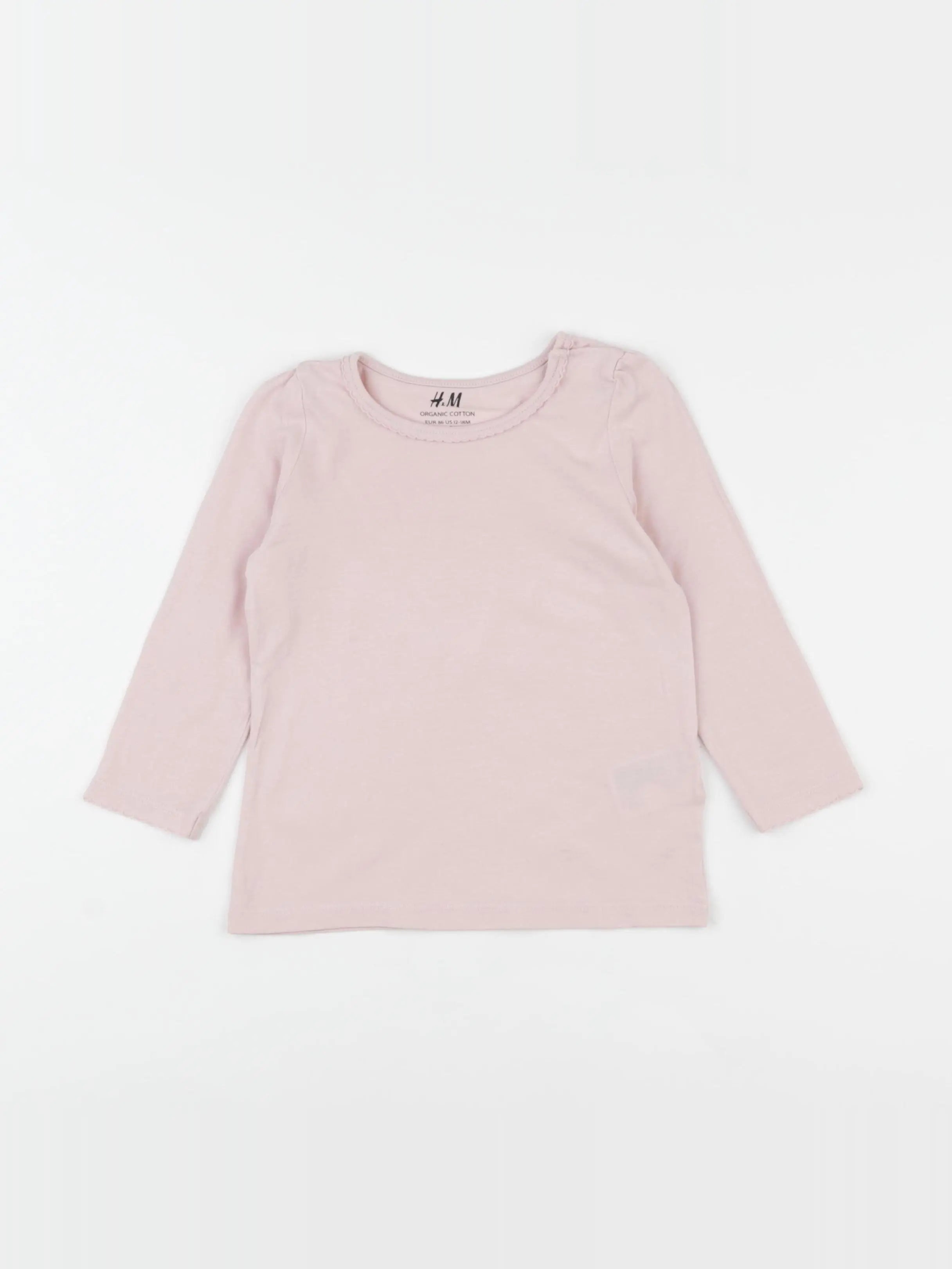 H&M - tee-shirt rose - 12/18 mois
