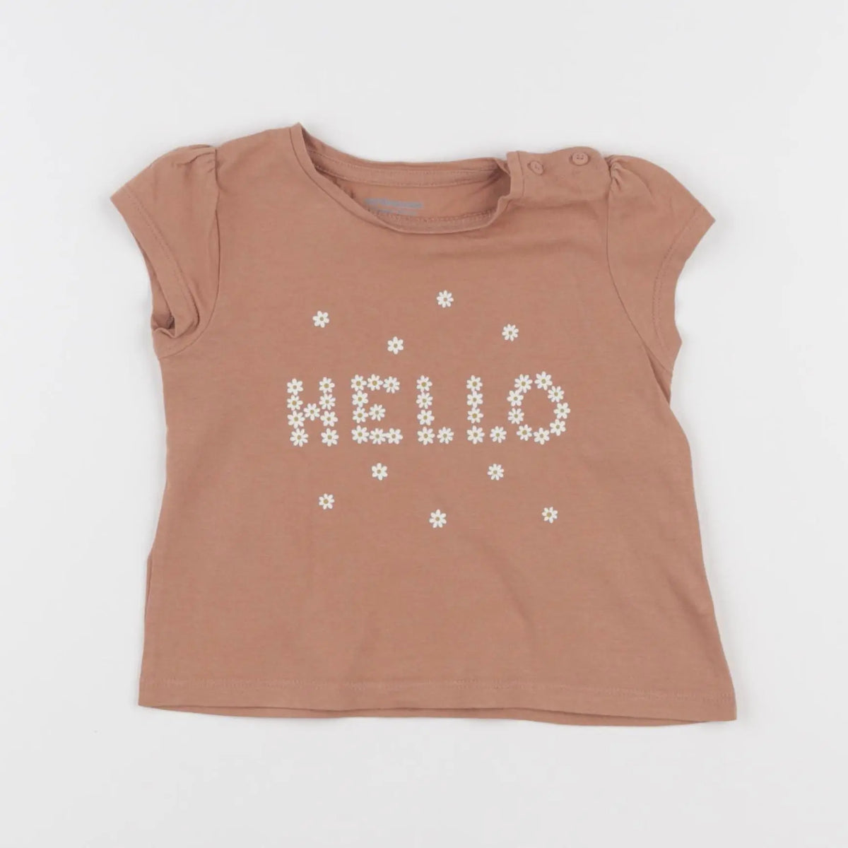 Vertbaudet - tee-shirt marron - 18 mois