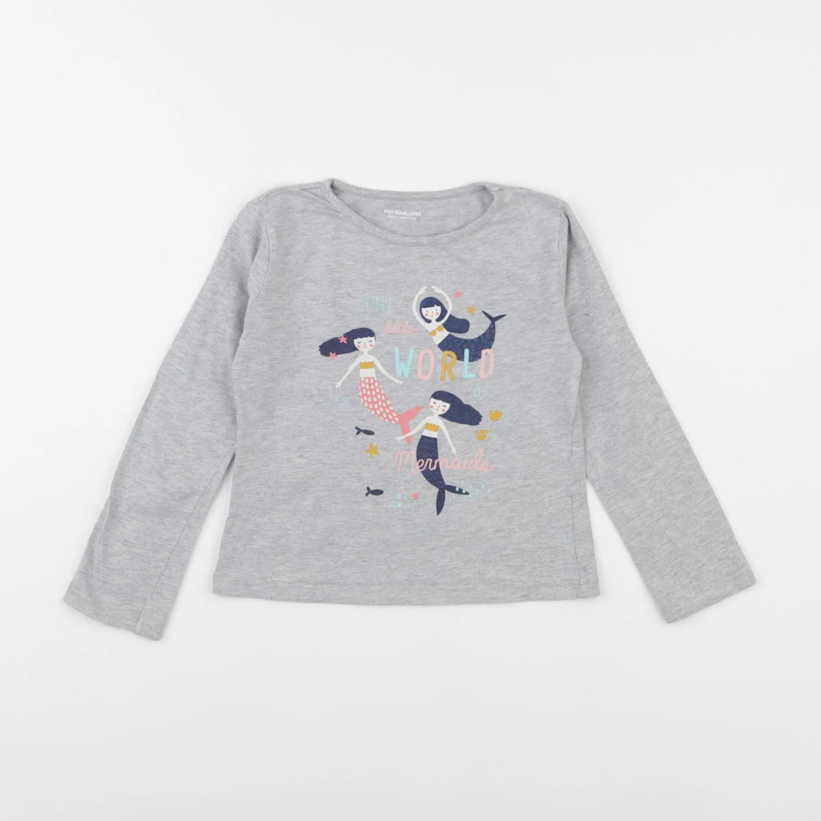Vertbaudet - tee-shirt gris - 4 ans