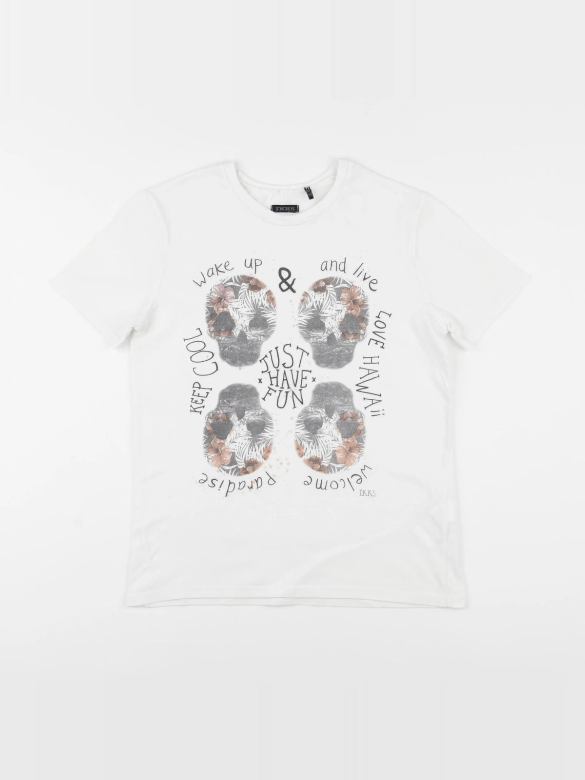 IKKS - tee-shirt blanc - 10 ans